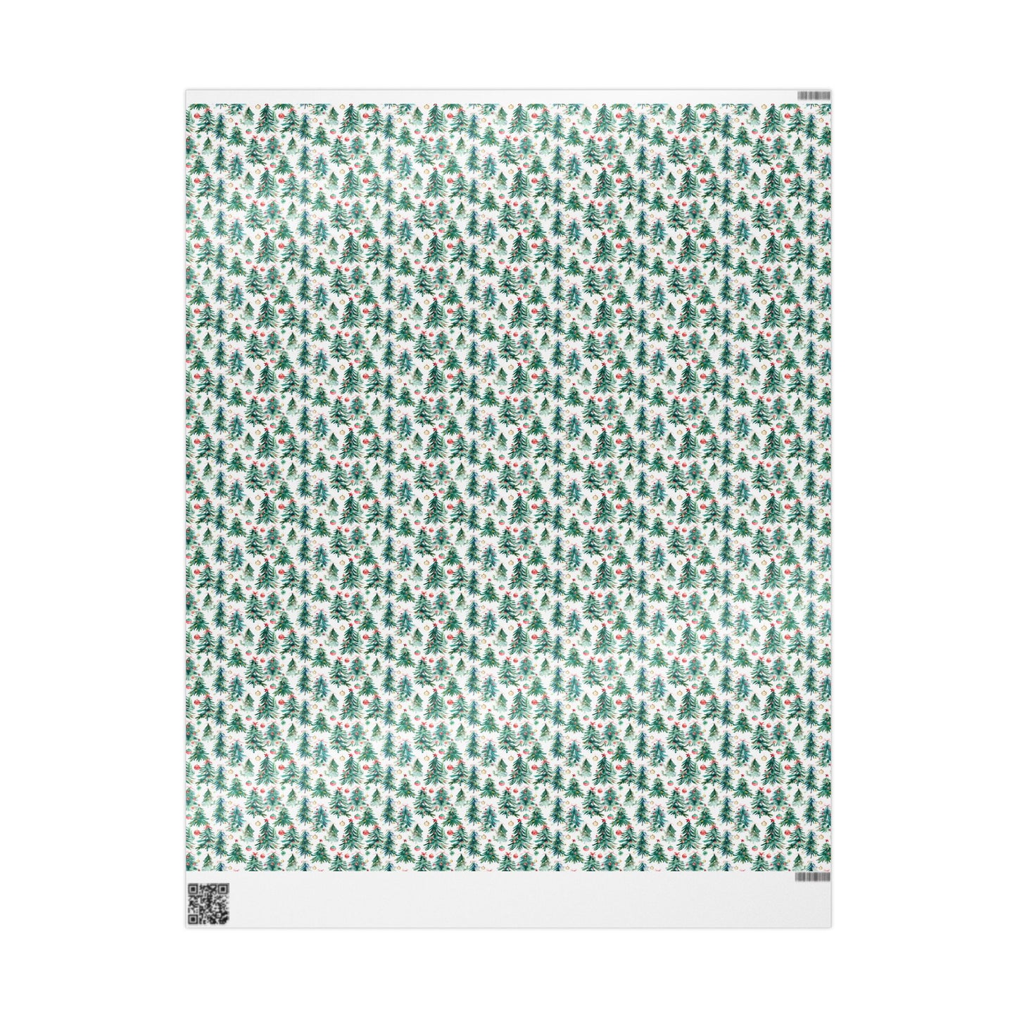 Watercolor Christmas Trees Wrapping Paper