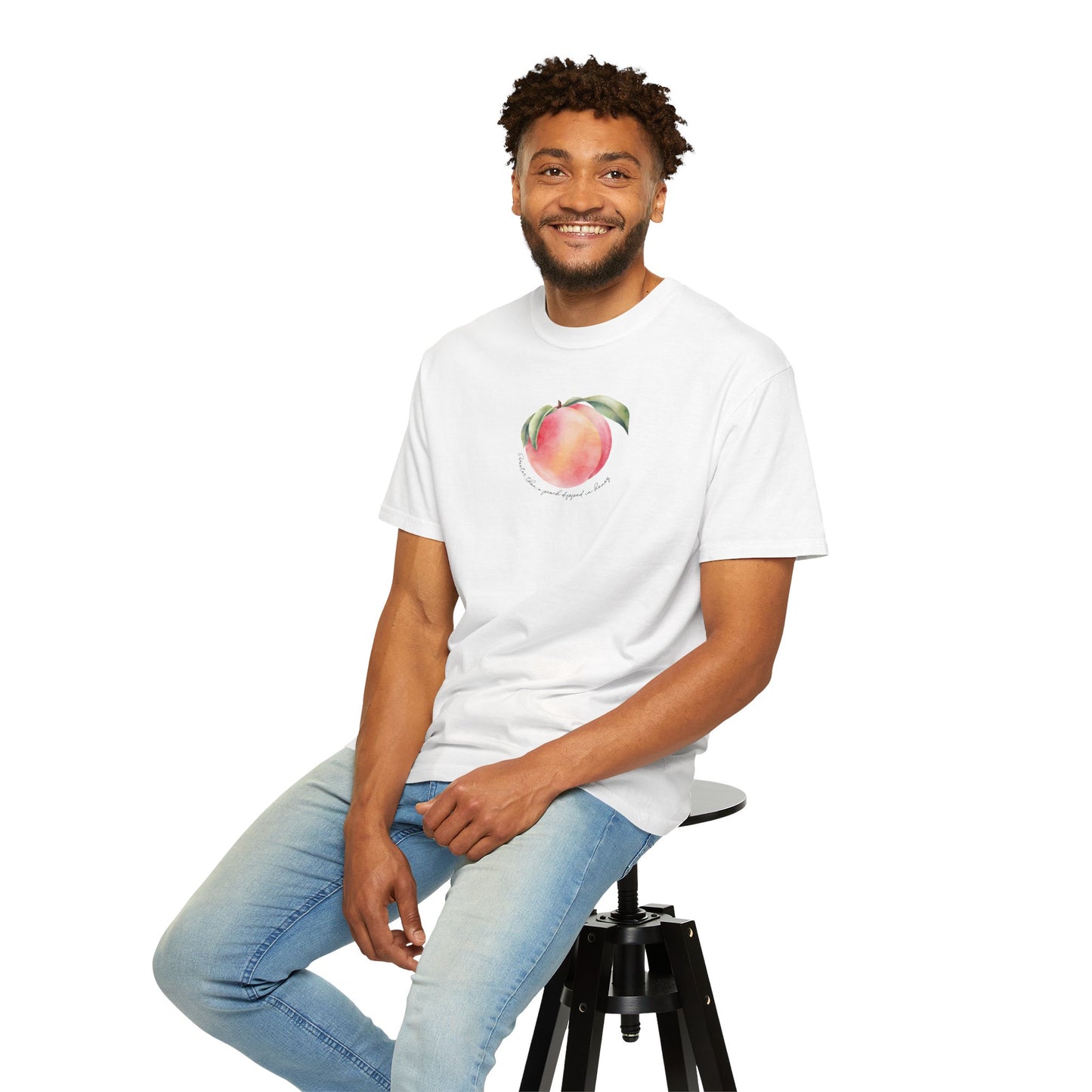 Sweeter Than A Peach In Honey Unisex Garment-Dyed T-shirt