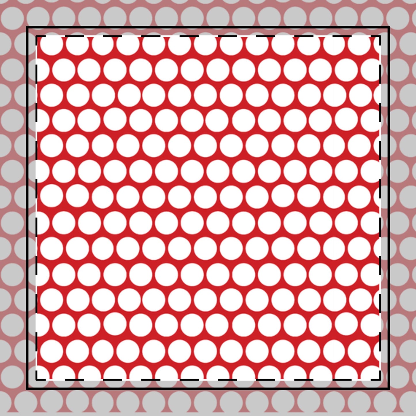 White Polka Dots on Red Cotton Twill Napkin