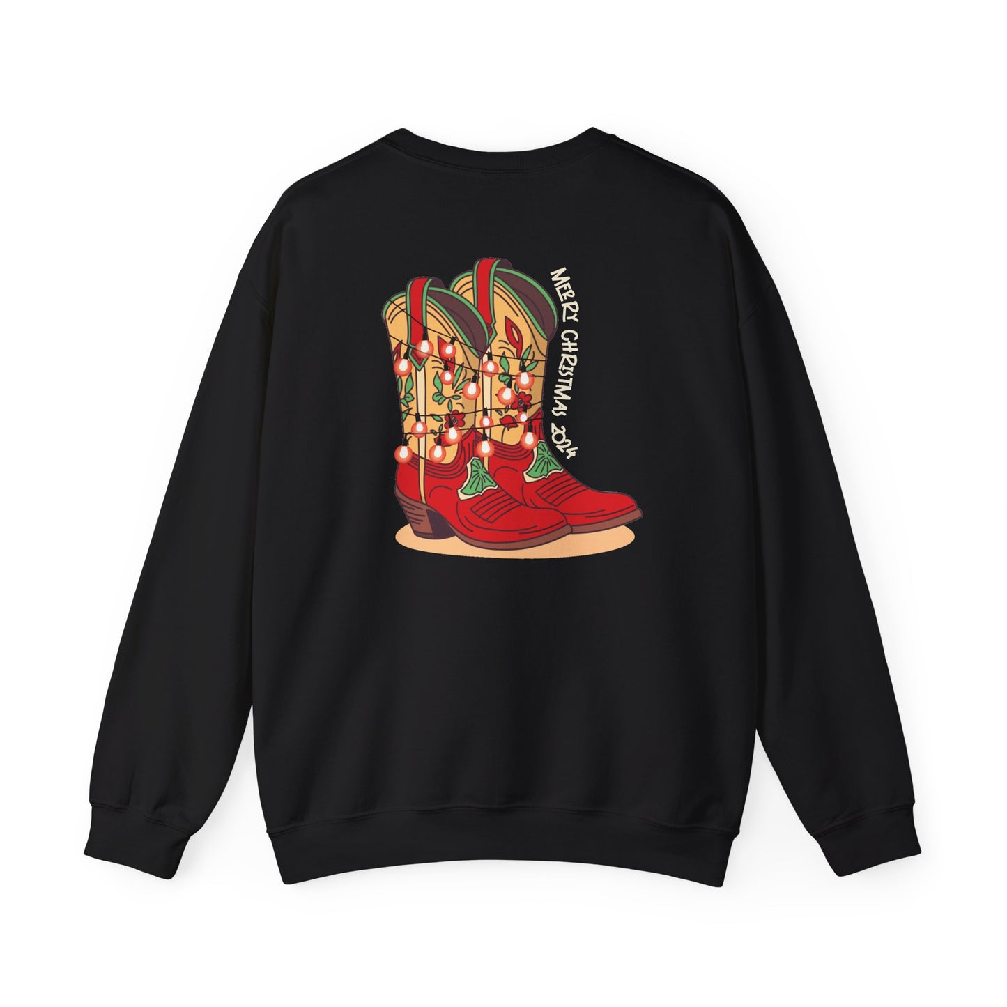 Prancer- Christmas Cowboy Boots Unisex Heavy Blend™ Crewneck Sweatshirt