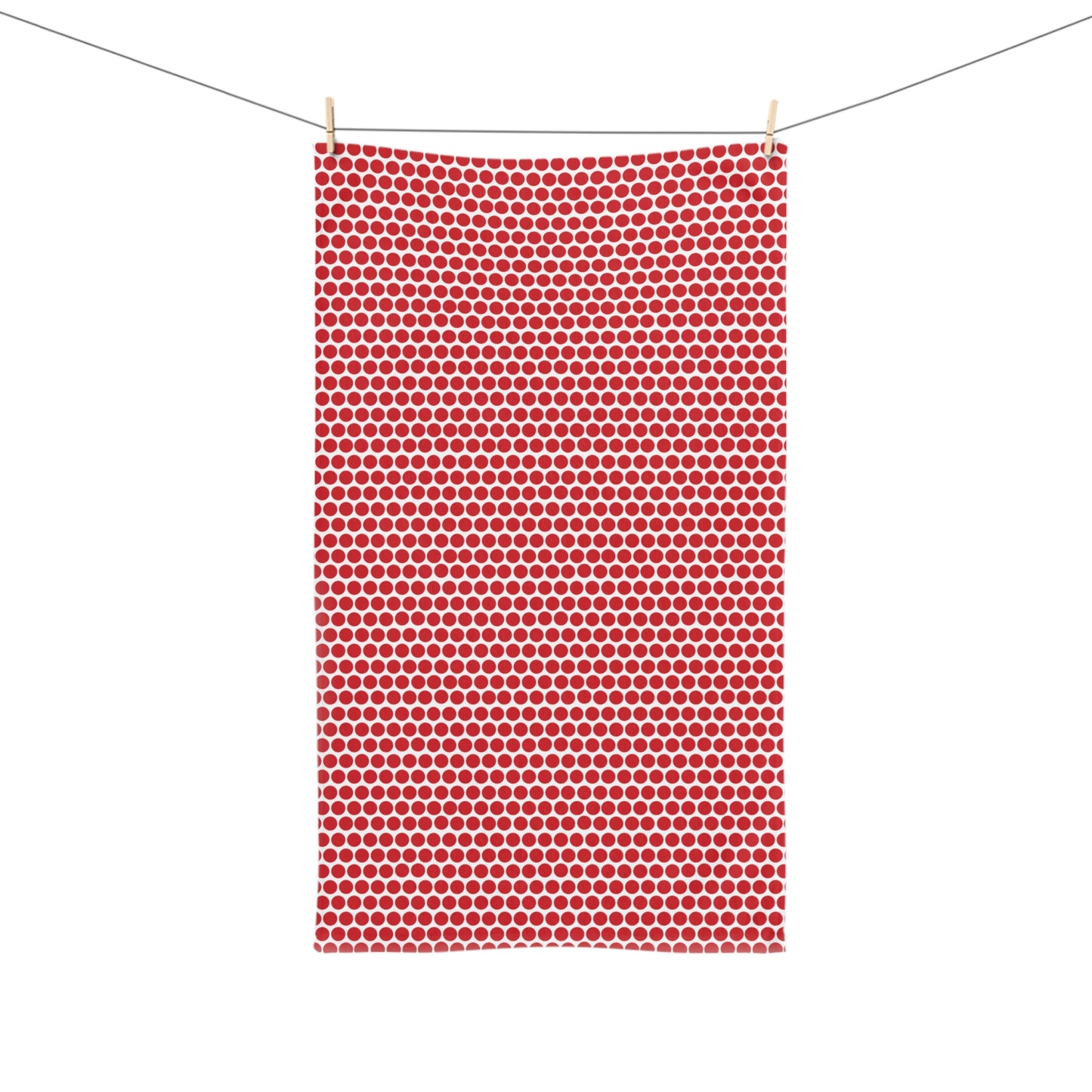 Red Polka Dots Hand Towel