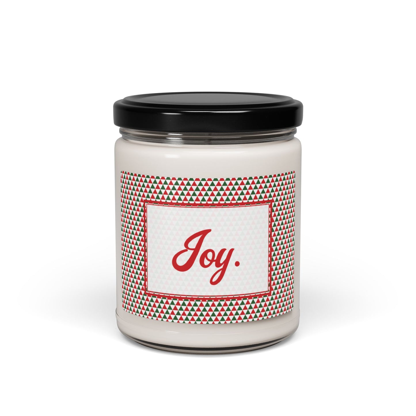 Joy- Christmas Triangles Party Scented Soy Candle, 9oz