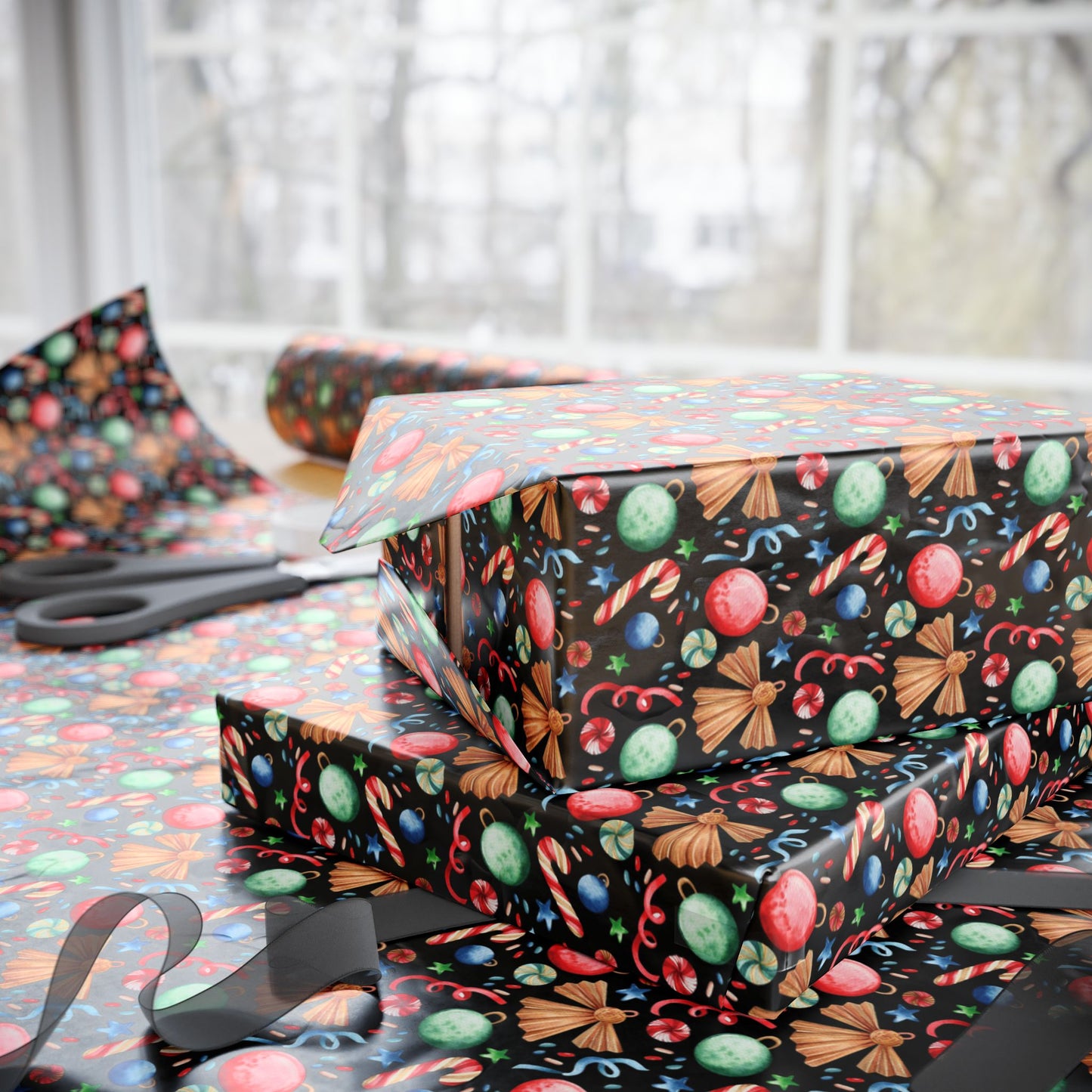 Christmas Party at Night Wrapping Paper