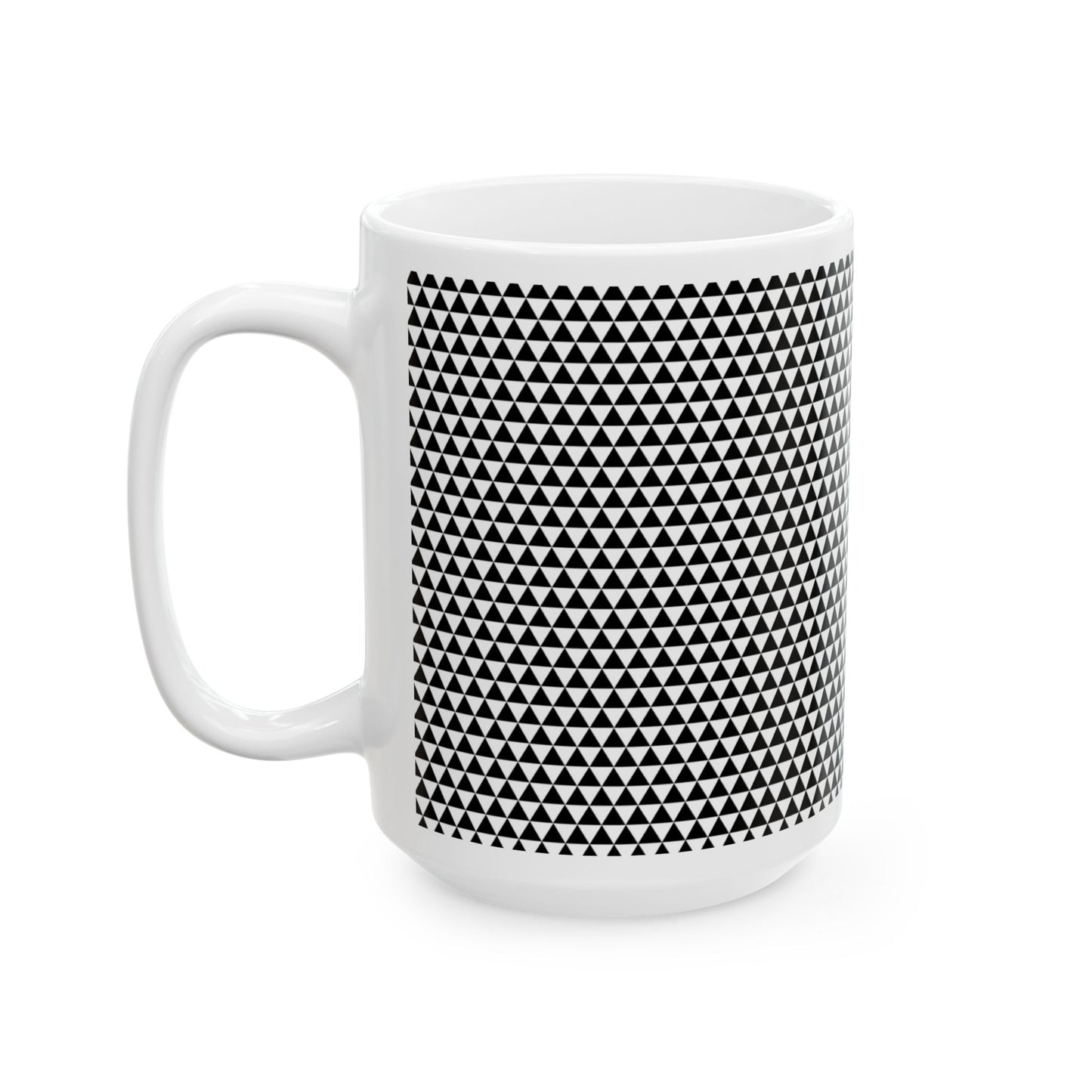 Black Triangles Ceramic Mug, (11oz, 15oz)