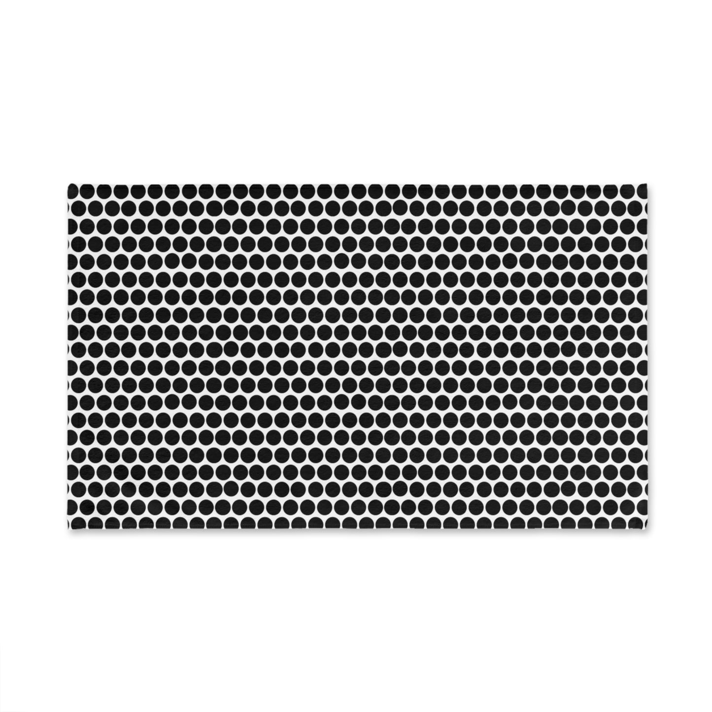 Black Polka Dot Holiday Hand Towel | Soft Cotton Back, Polyester Front, Festive Home Décor