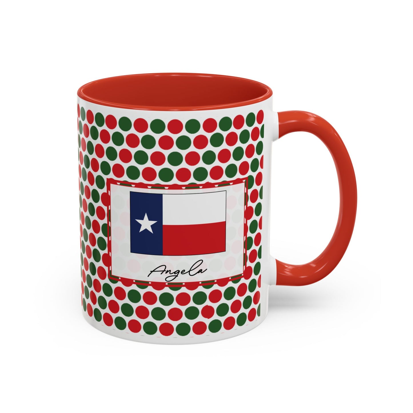 Sleigh- Christmas Polka Dot Party Personalizable Christmas Ceramic Mug (11oz, 15 oz)