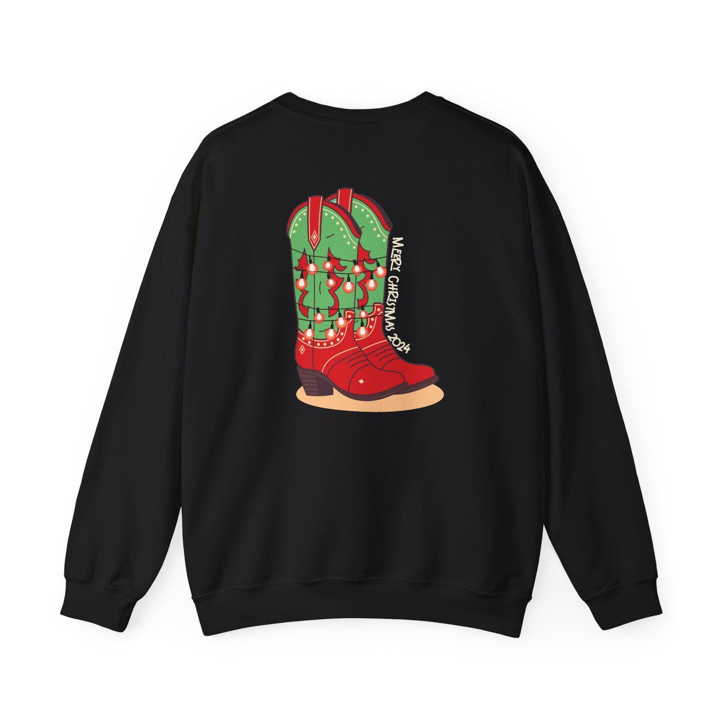 Dasher- Christmas Cowboy Boots Unisex Heavy Blend™ Crewneck Sweatshirt