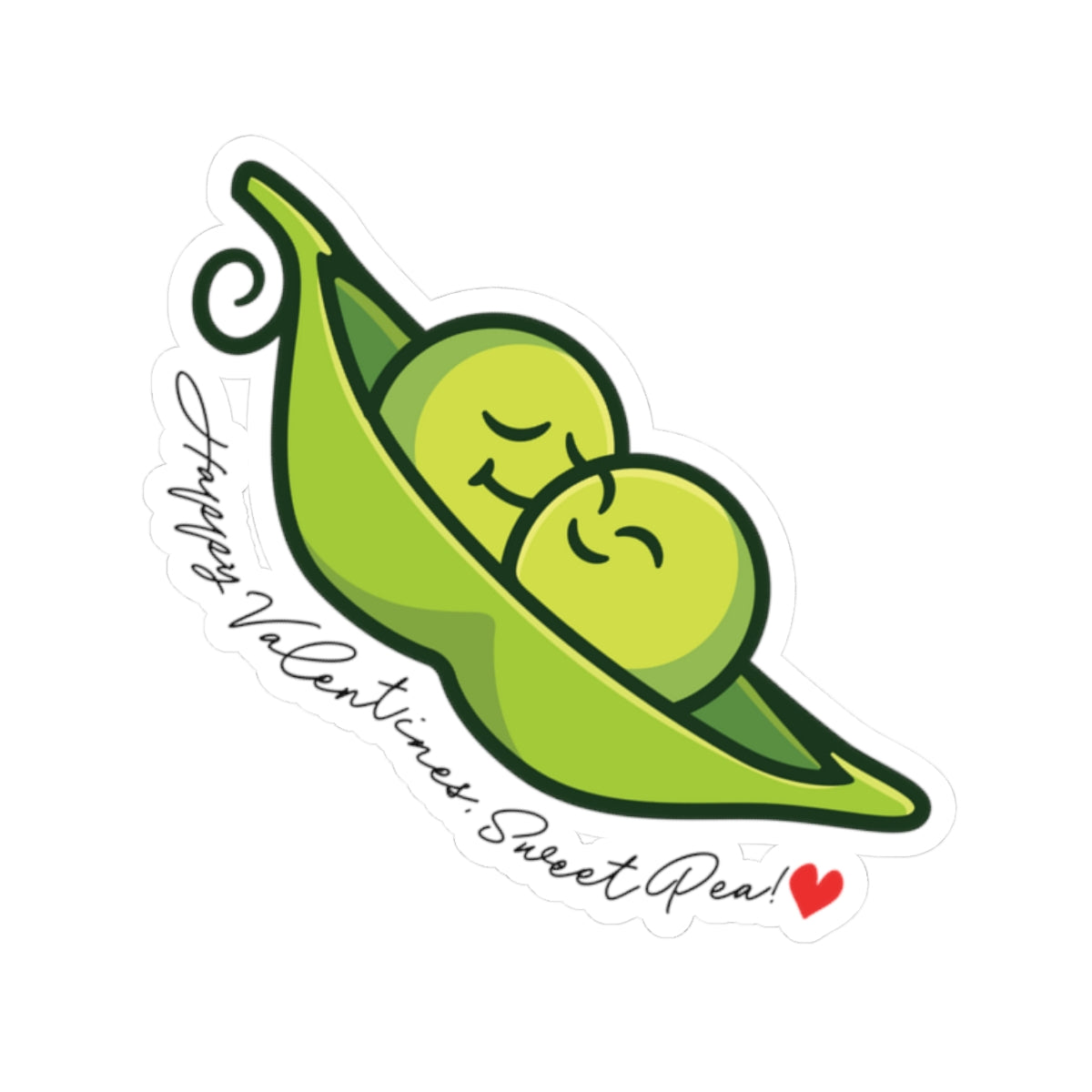 Happy Valentine's, Sweet Pea Kiss-Cut Stickers