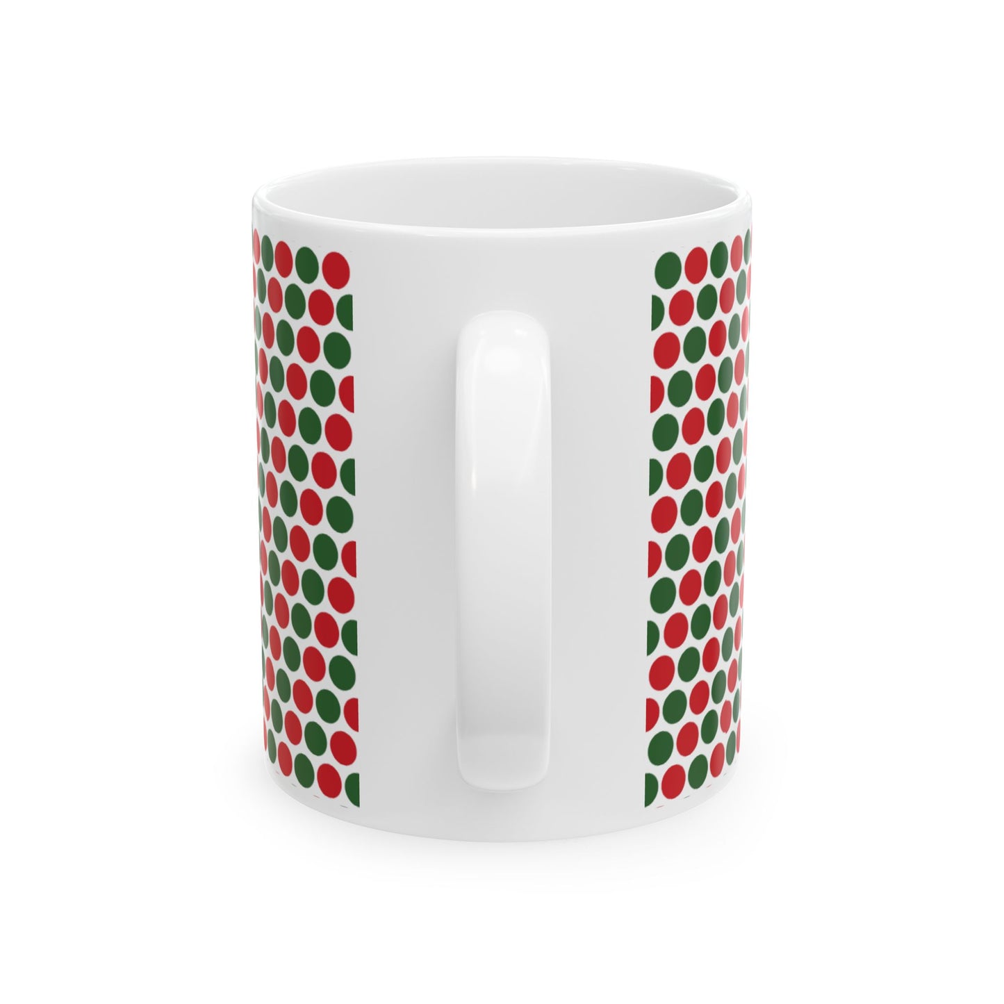 Christmas Polka Dot Party Ceramic Mug, (11oz, 15oz)