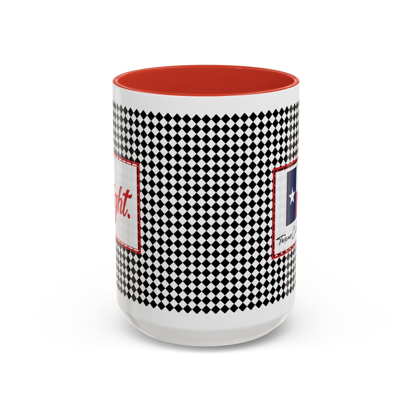 Bright- Black Argyle Personalizable Christmas Ceramic Mug (11oz, 15 oz)