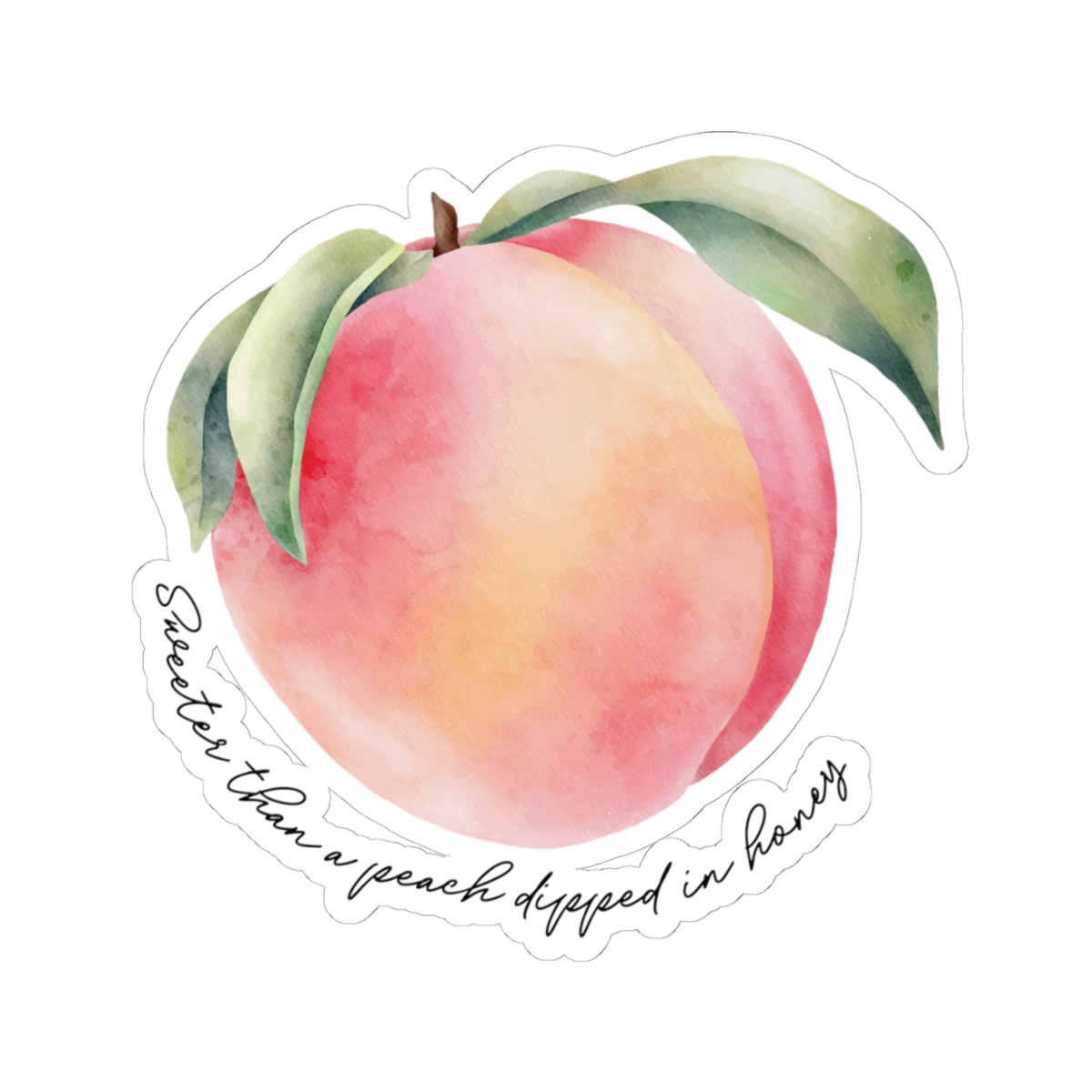 Sweeter Than A Peach In Honey Texas Valentine Kiss-Cut Stickers