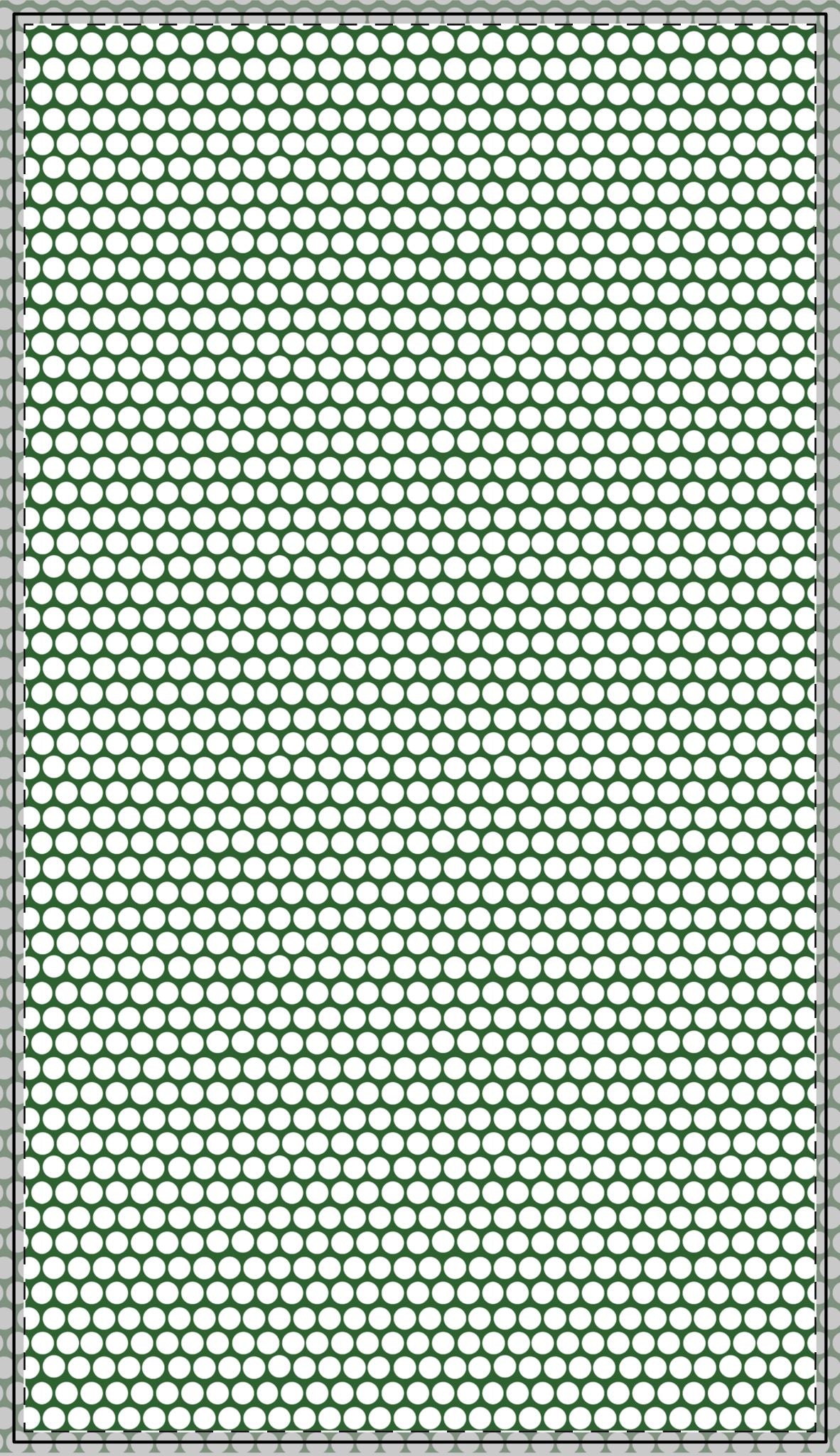 White Polka Dots on Green Square/Rectangle Tablecloths