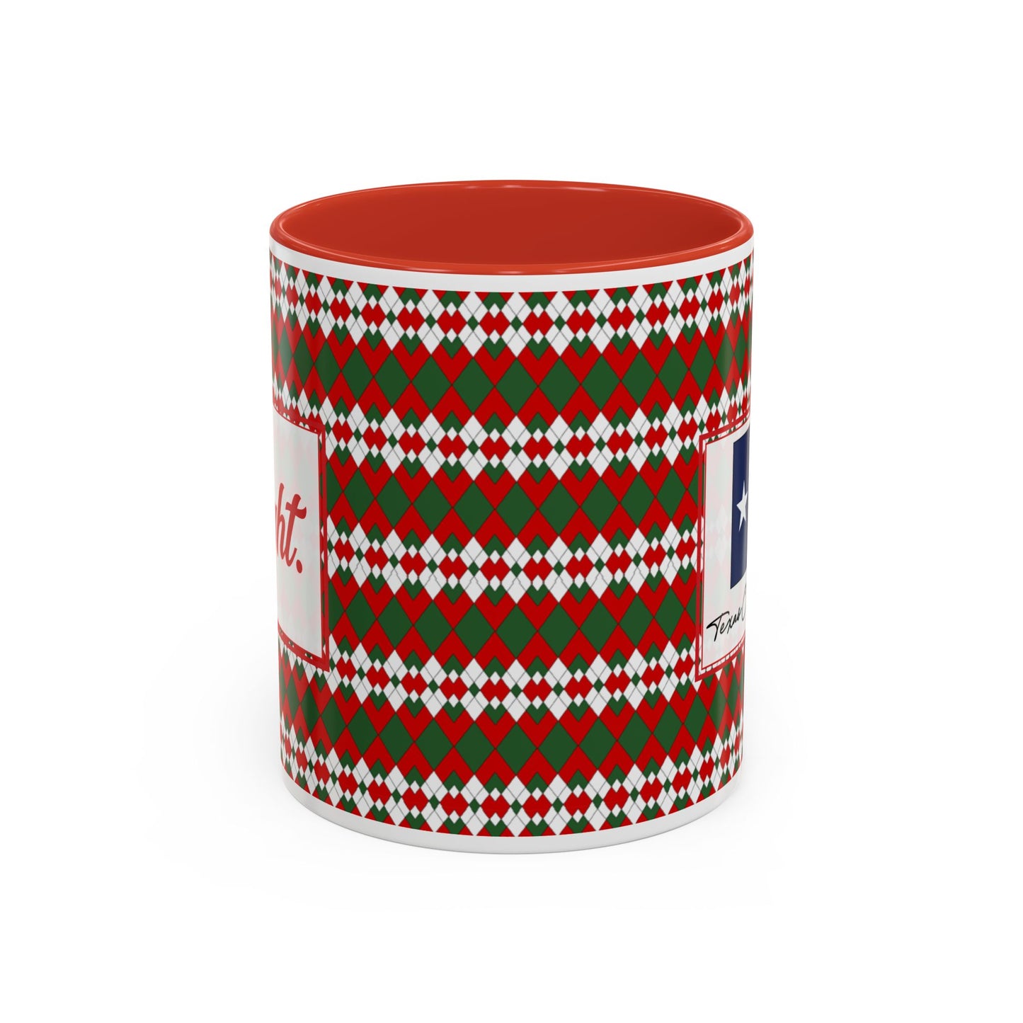 Bright- Christmas Extra Argyle Personalizable Christmas Ceramic Mug (11oz, 15 oz)