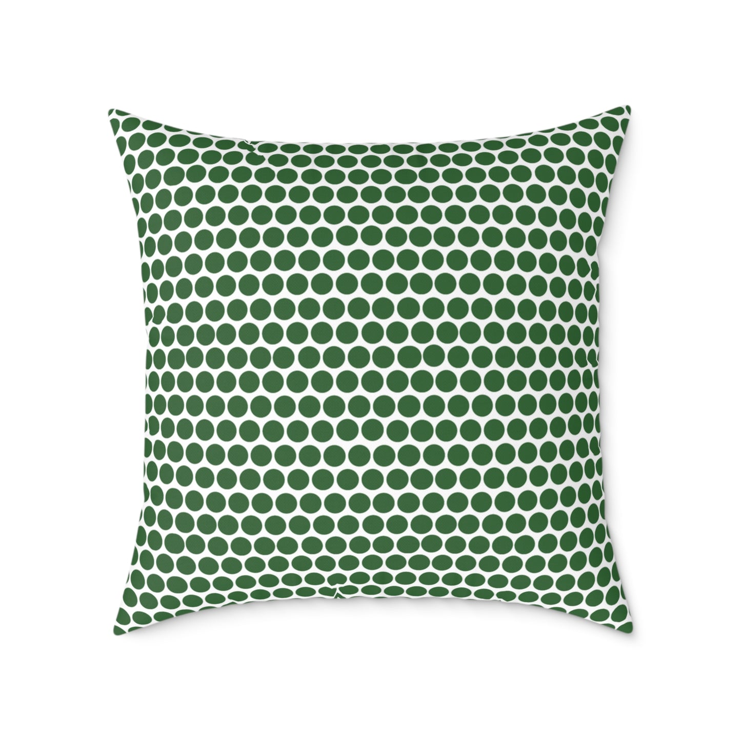 Green Polka Dot Christmas Decorative Pillow | Double‑Sided Poly Canvas Cushion, Vibrant Holiday Décor, 5 Sizes