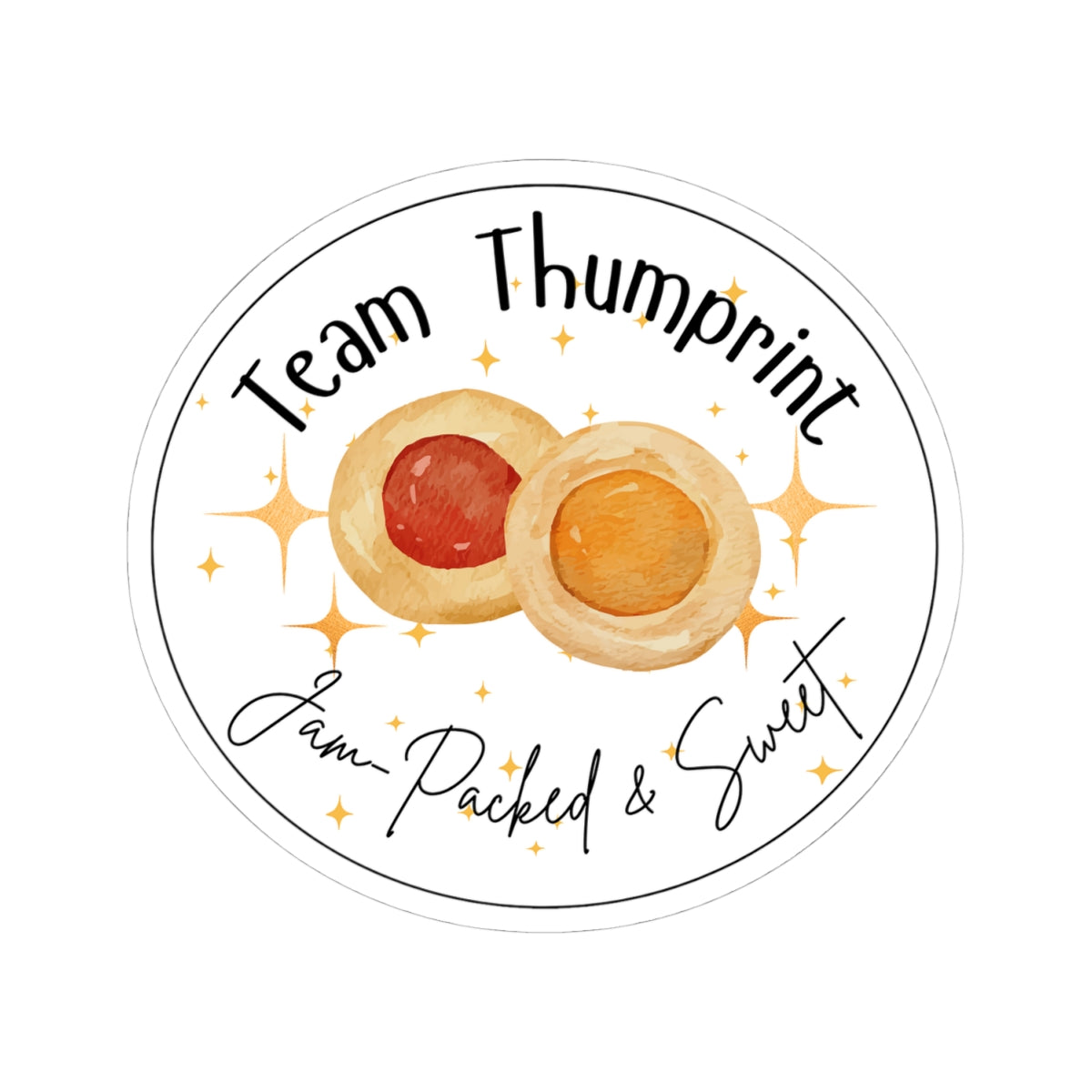Team Thumbprint Sticker | Jam-Packed & Sweet