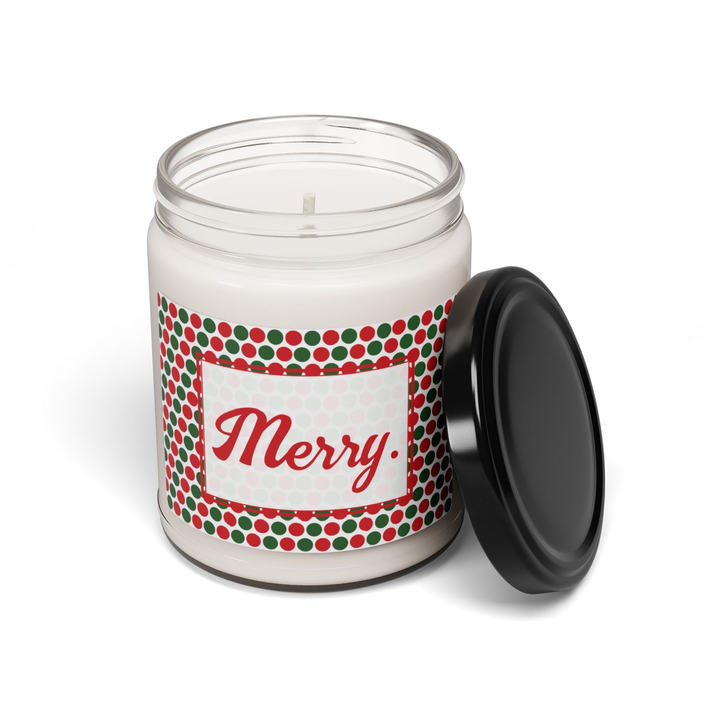 Merry- Christmas Polka Dot Party Scented Soy Candle, 9oz