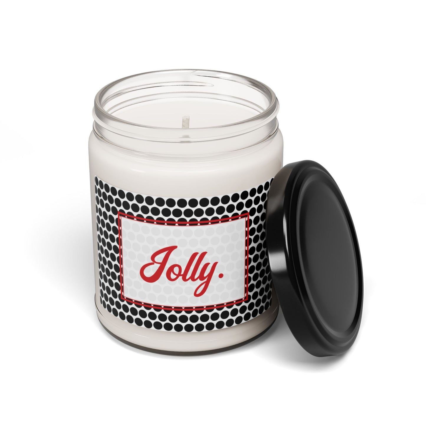 Jolly- Black Polka Dots Scented Soy Candle, 9oz