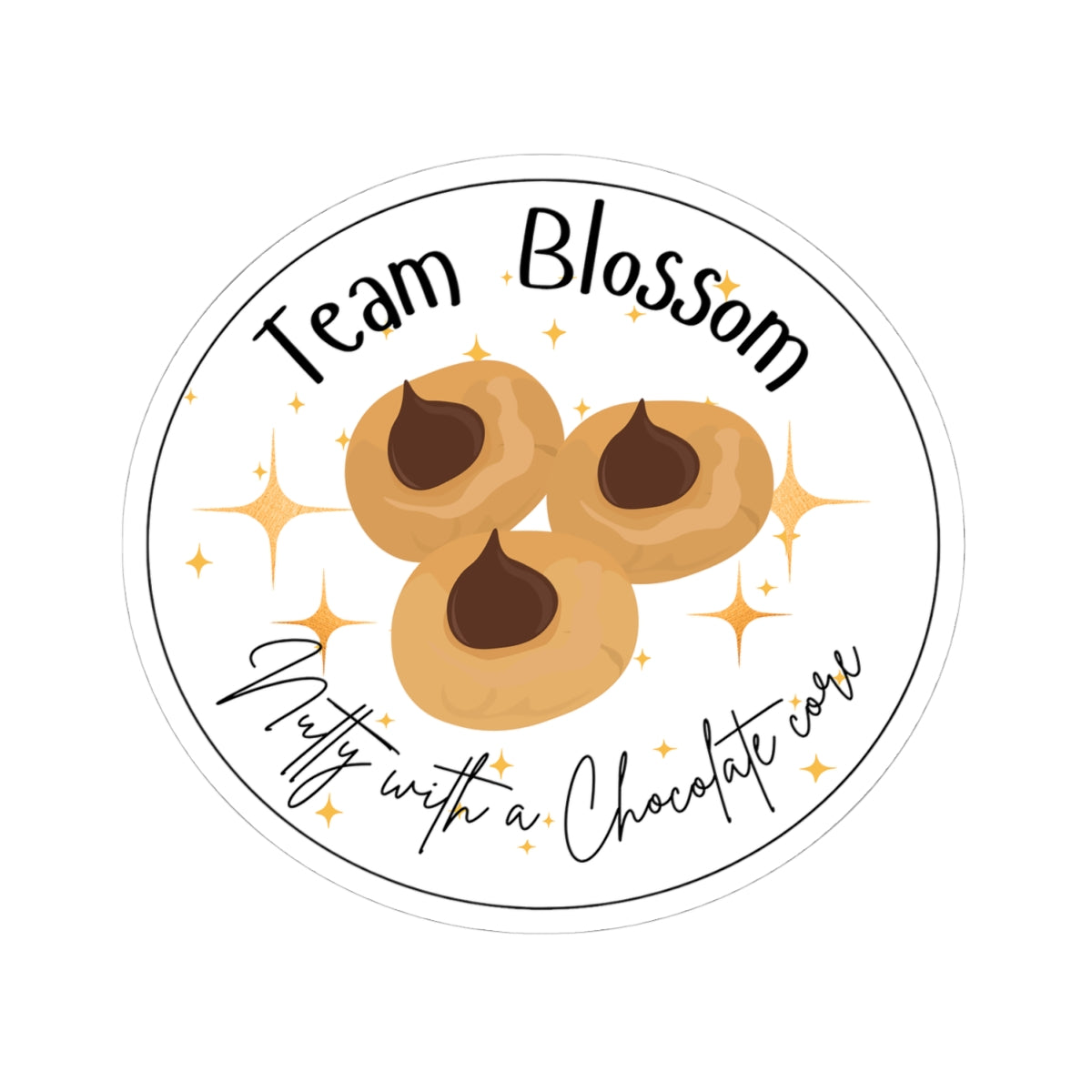 Team Blossom Sticker | Nutty with a Chocolate Core