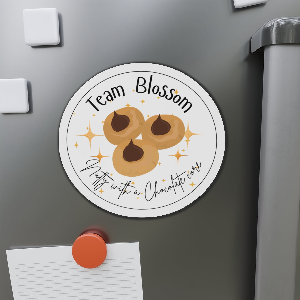 Team Blossom Magnet | Nutty with a Chocolate Core