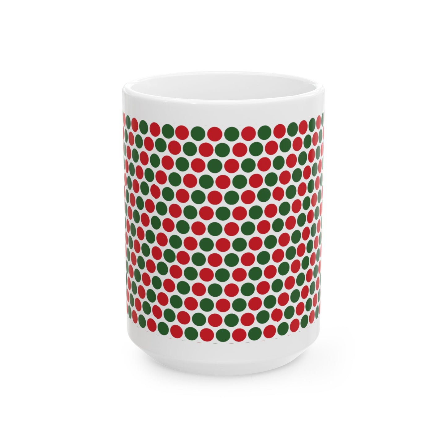 Christmas Polka Dot Party Ceramic Mug, (11oz, 15oz)