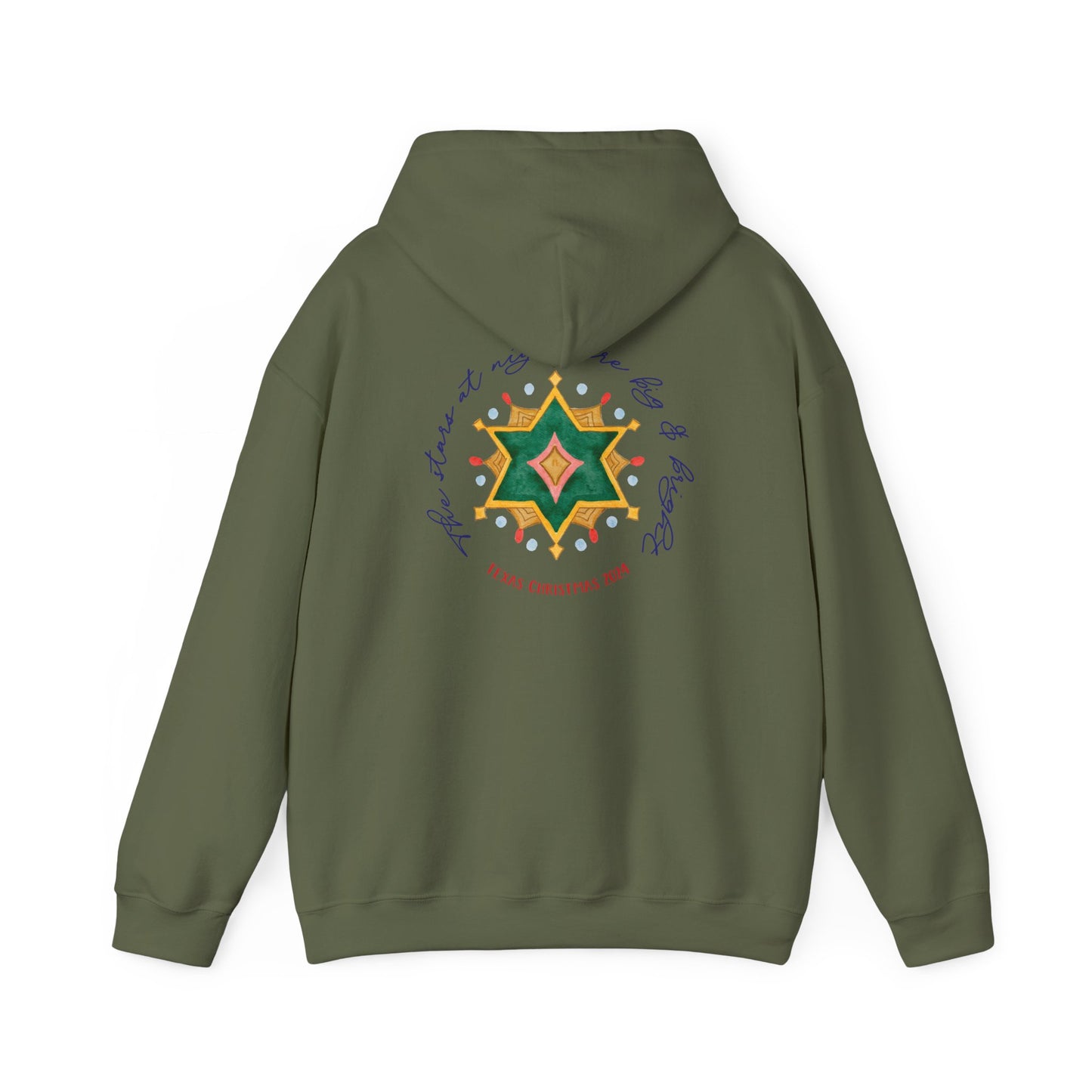 Texas Christmas Eastern Star Unisex Heavy Blend™ Hooded Sweatshirt