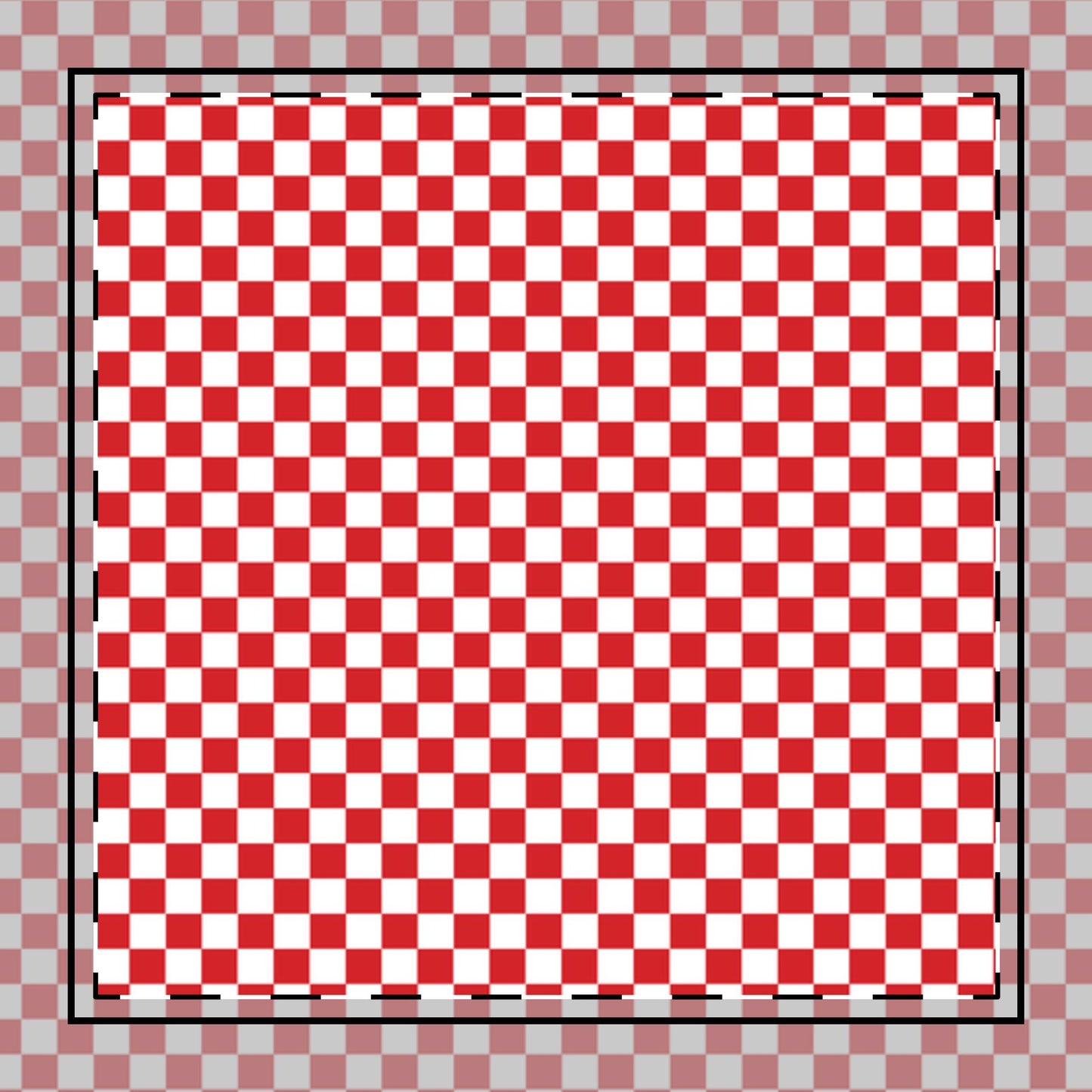 Red Checkered Cotton Twill Napkin