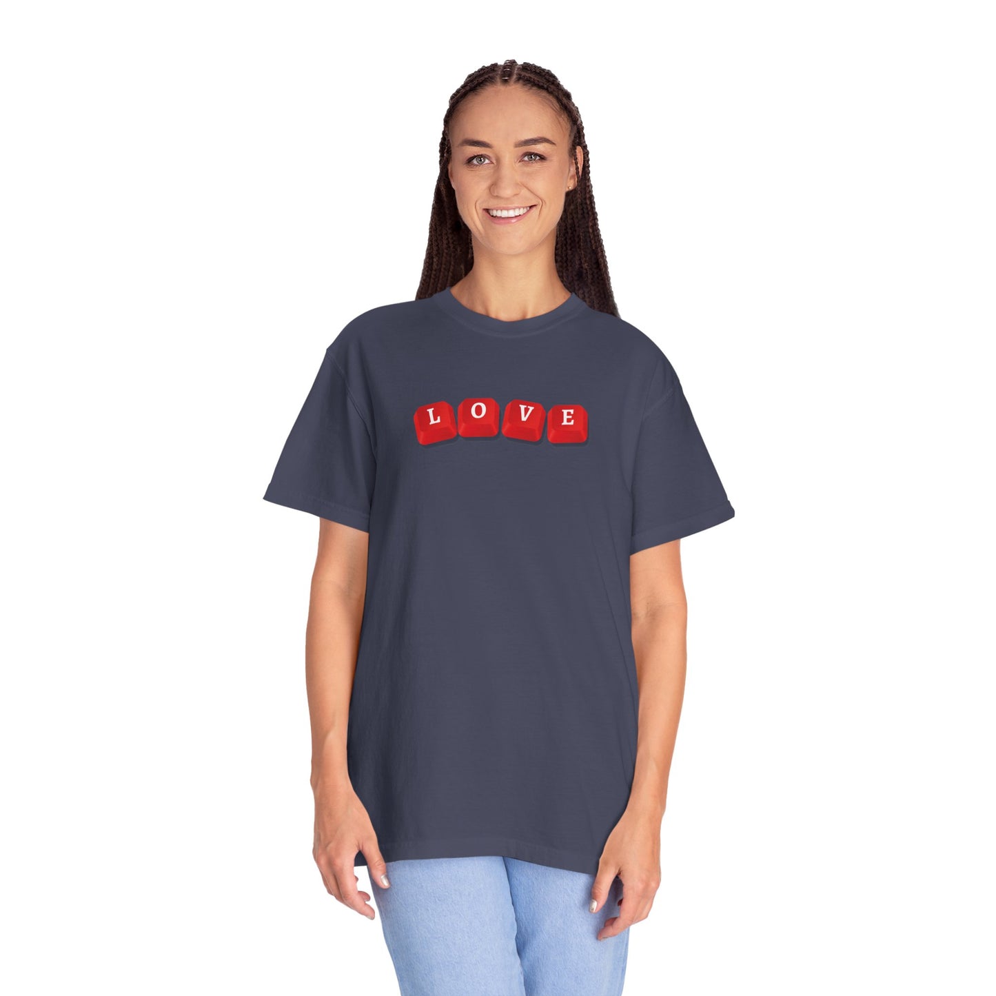 LOVE Key Caps Unisex Garment-Dyed T-shirt