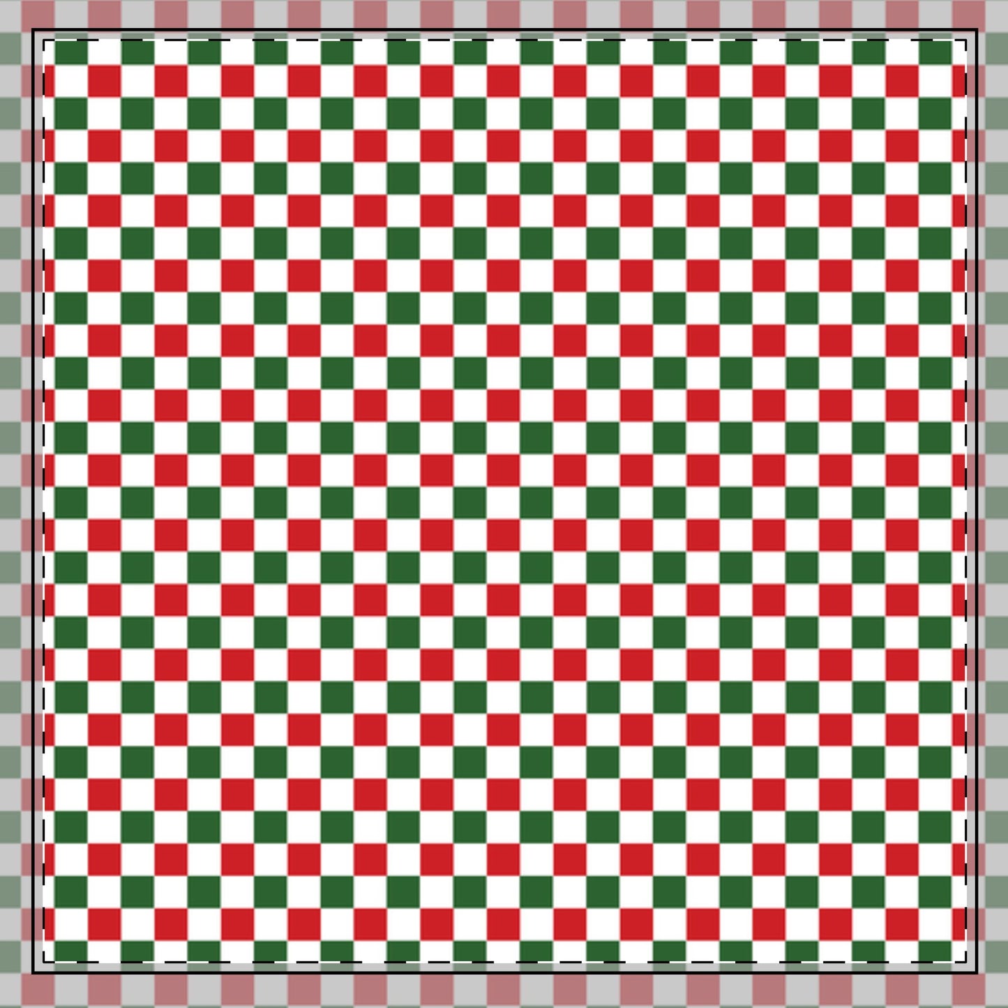 Christmas Checkered Cotton Twill Napkin