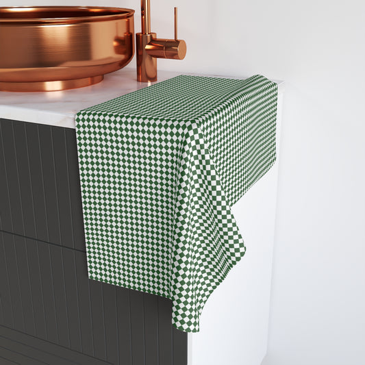 Green Argyle Hand Towel