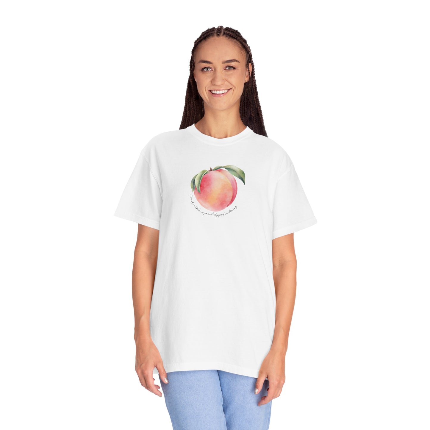 Sweeter Than A Peach In Honey Unisex Garment-Dyed T-shirt