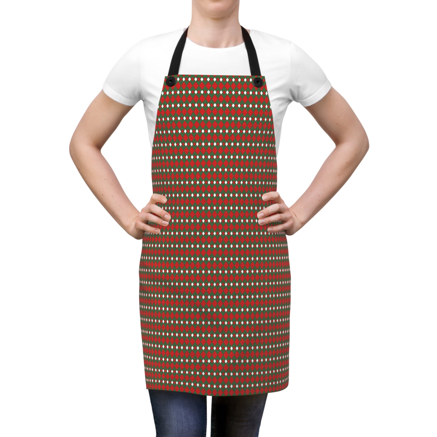 Christmas Fancy Argyle Apron