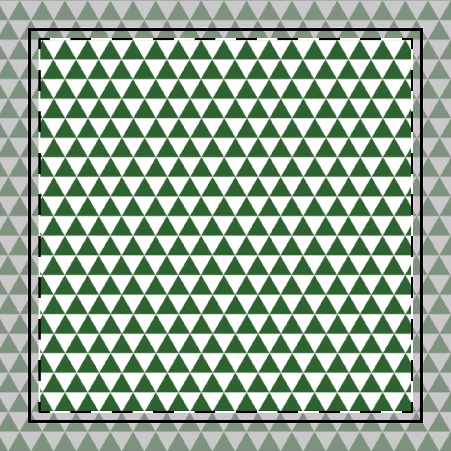 Green Triangles Cotton Twill Napkin