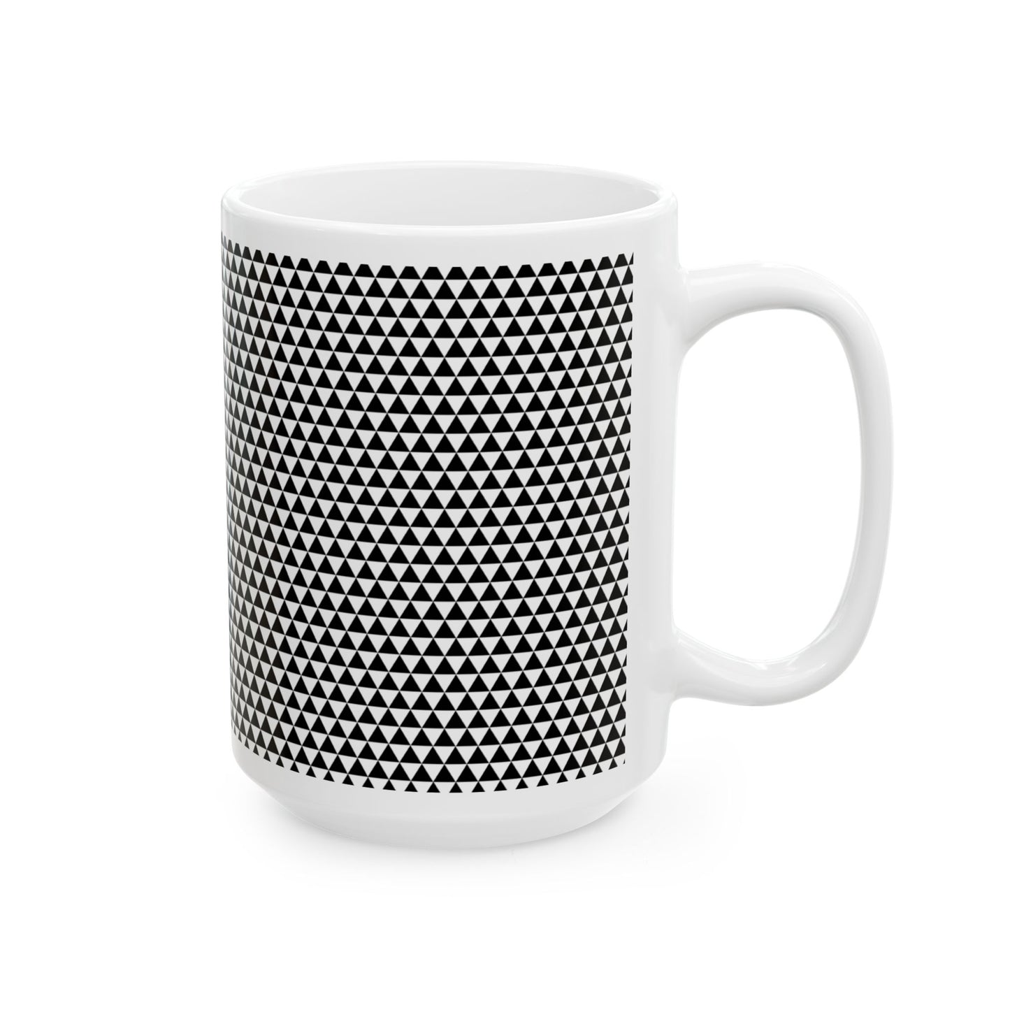 Black Triangles Ceramic Mug, (11oz, 15oz)