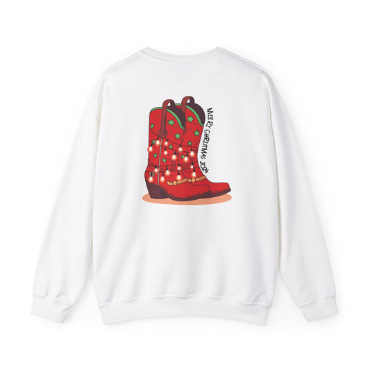 Dancer- Christmas Cowboy Boots Unisex Heavy Blend™ Crewneck Sweatshirt