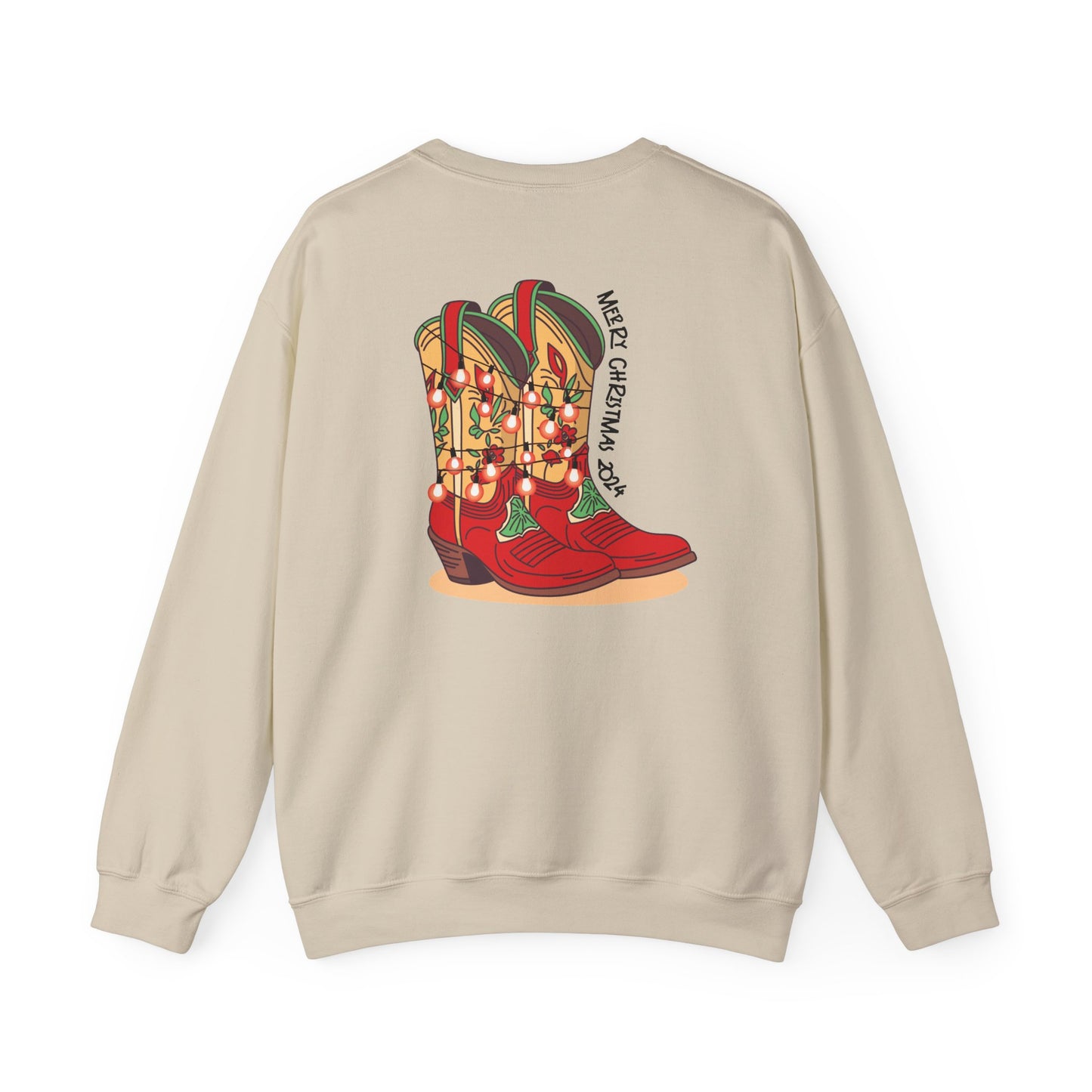 Prancer- Christmas Cowboy Boots Unisex Heavy Blend™ Crewneck Sweatshirt