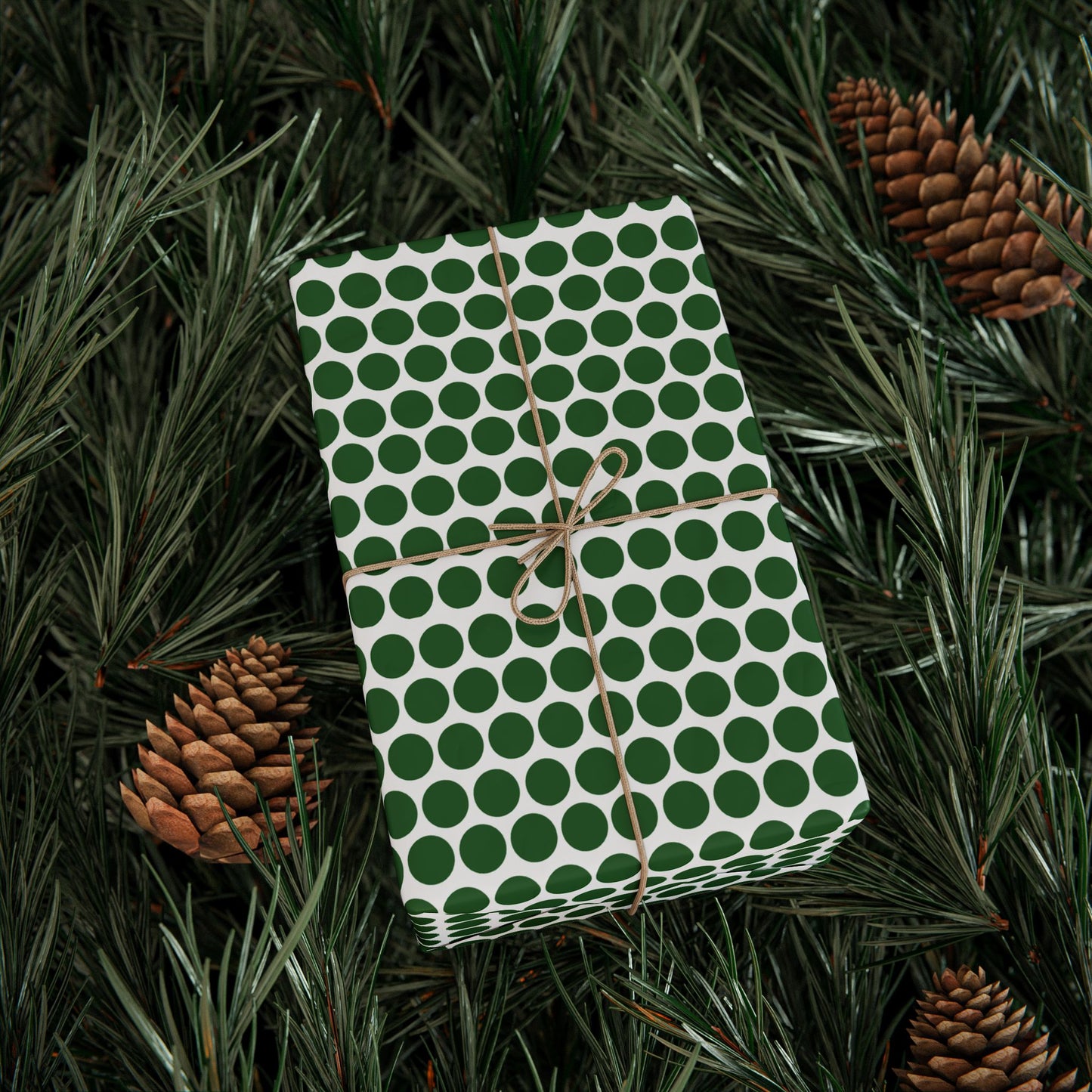 Green Polka Dot Wrapping Paper