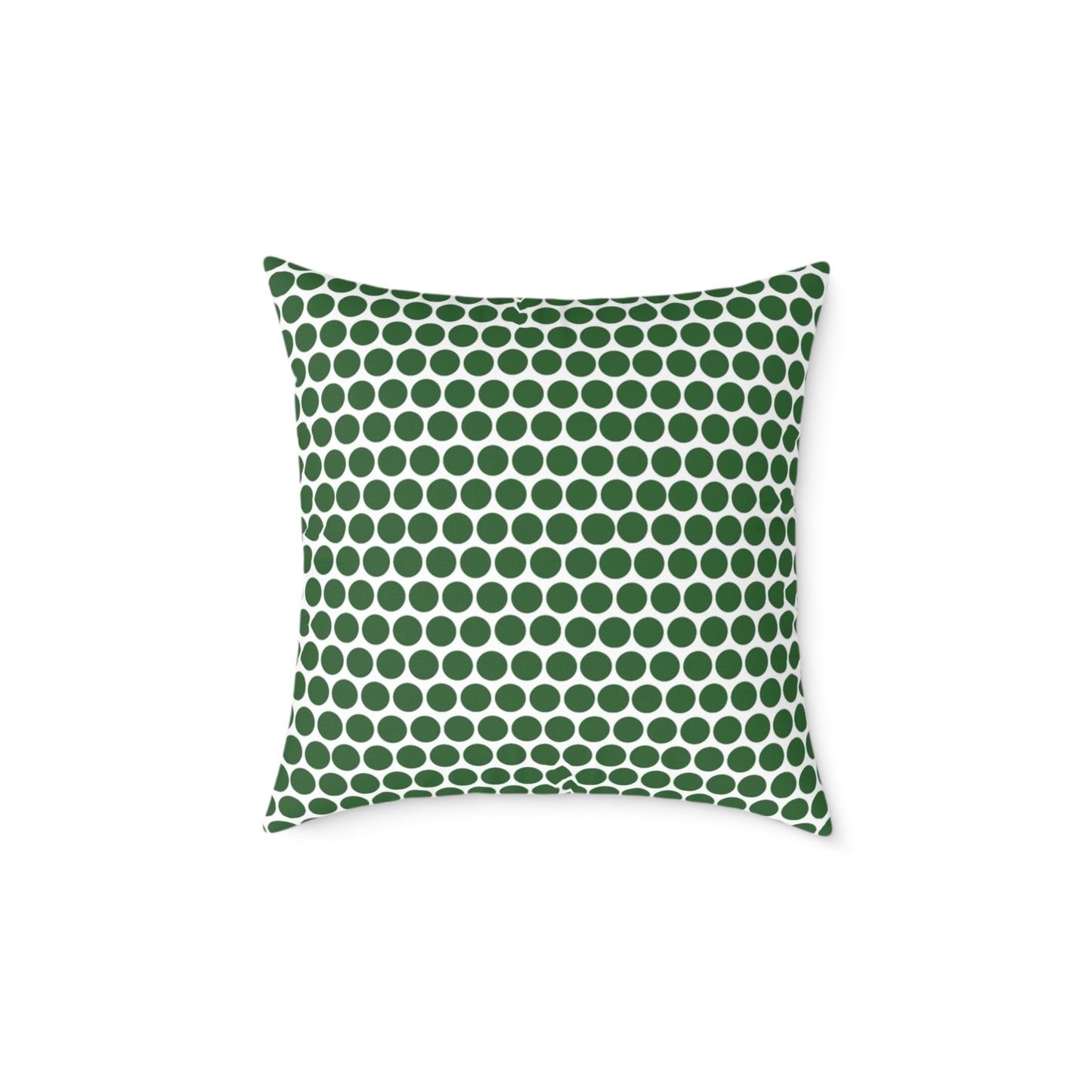 Green Polka Dot Christmas Decorative Pillow | Double‑Sided Poly Canvas Cushion, Vibrant Holiday Décor, 5 Sizes