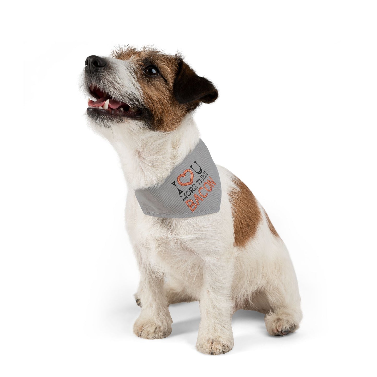 I Love You More Than Bacon Clip-On Pet Bandana Collar
