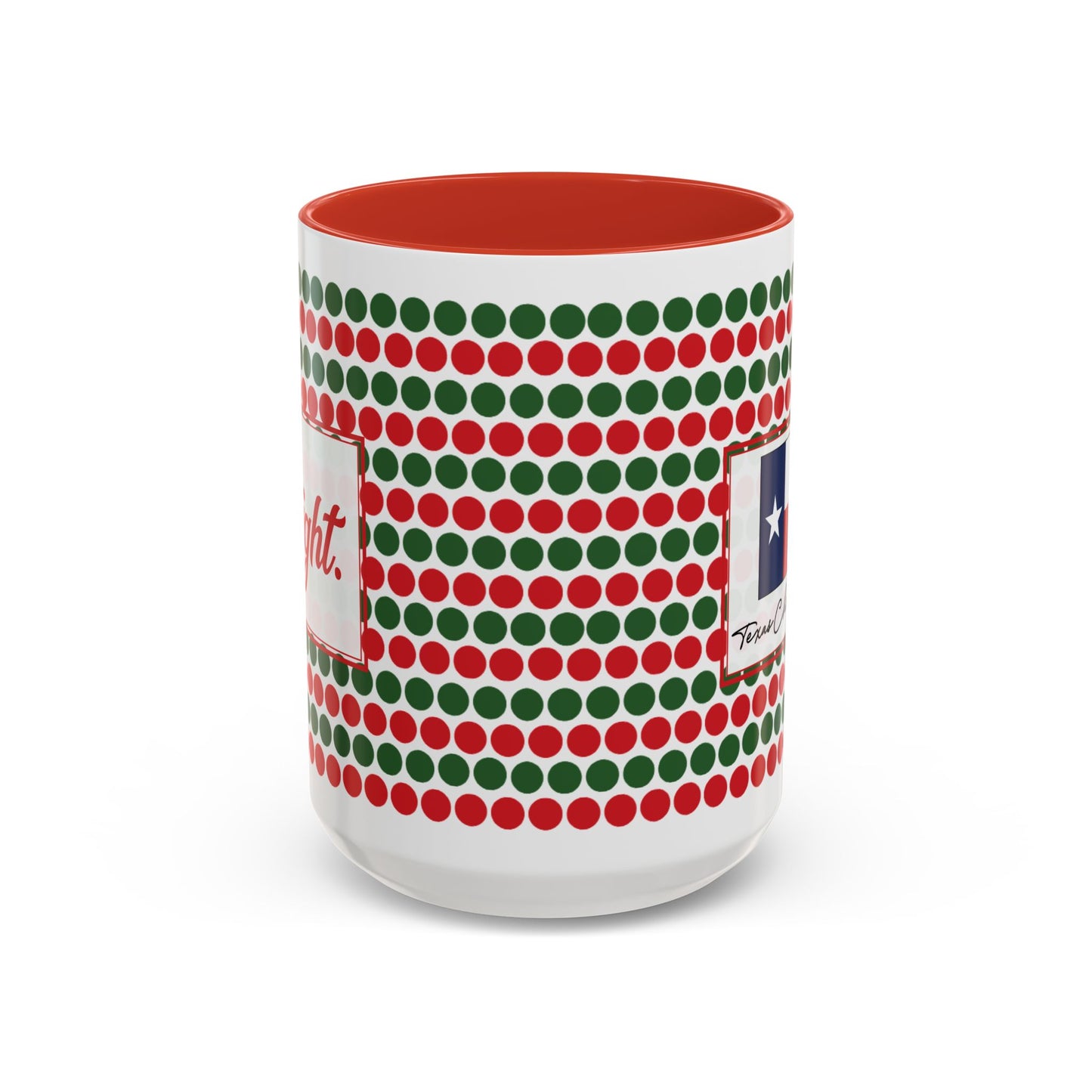 Bright- Christmas Polka Dot Personalizable Christmas Ceramic Mug (11oz, 15 oz)