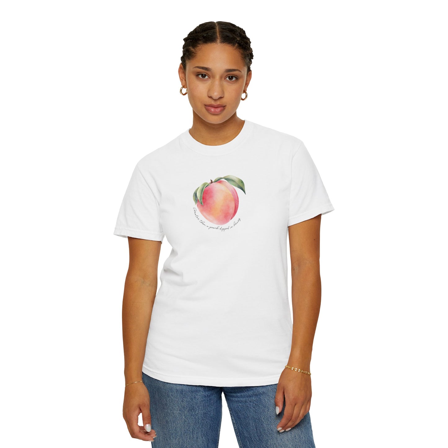 Sweeter Than A Peach In Honey Unisex Garment-Dyed T-shirt