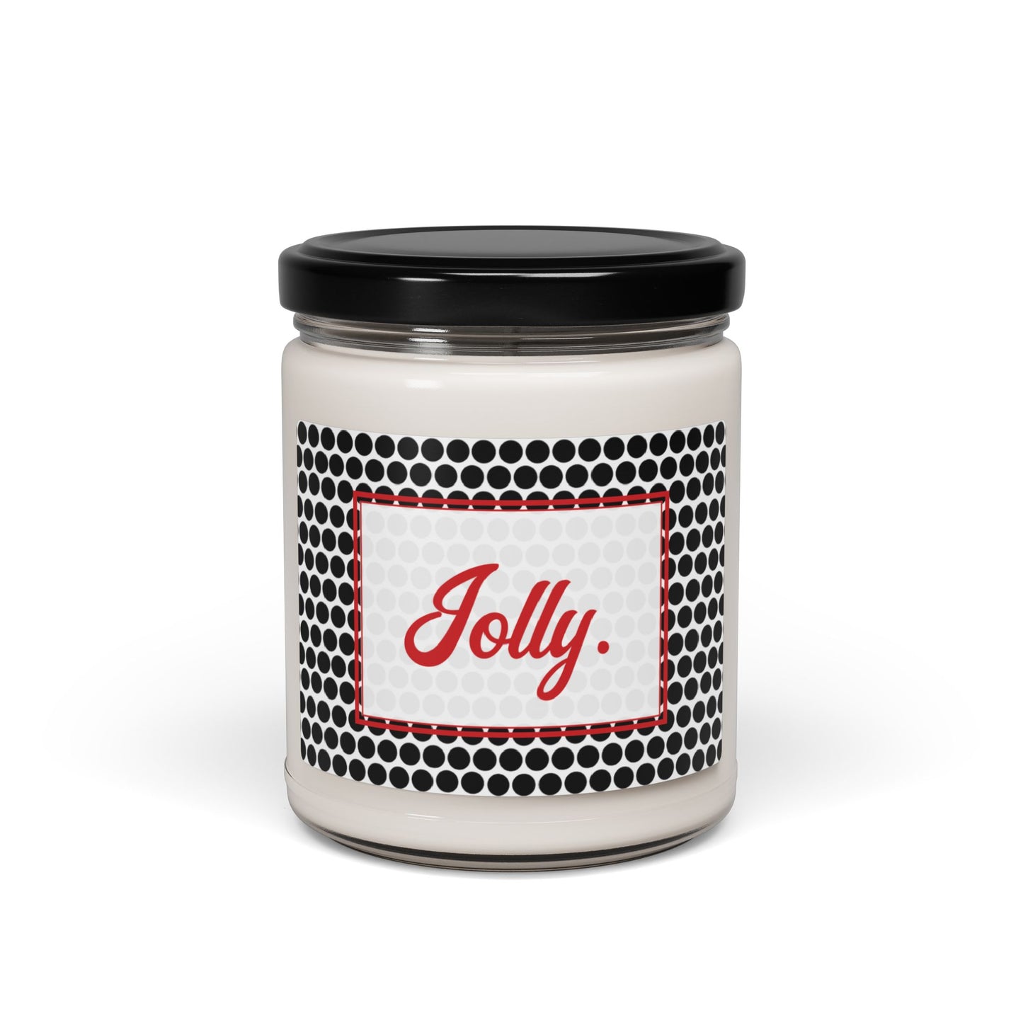 Jolly- Black Polka Dots Scented Soy Candle, 9oz