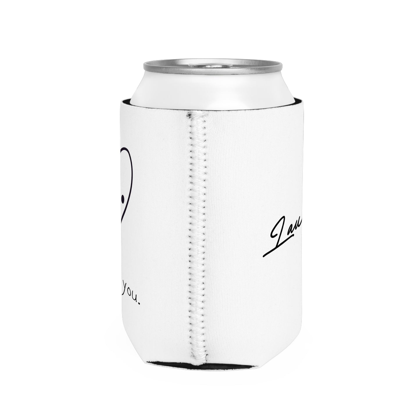 Hi. I Love You. Valentines Personalize Custom Name Can Cooler Sleeve