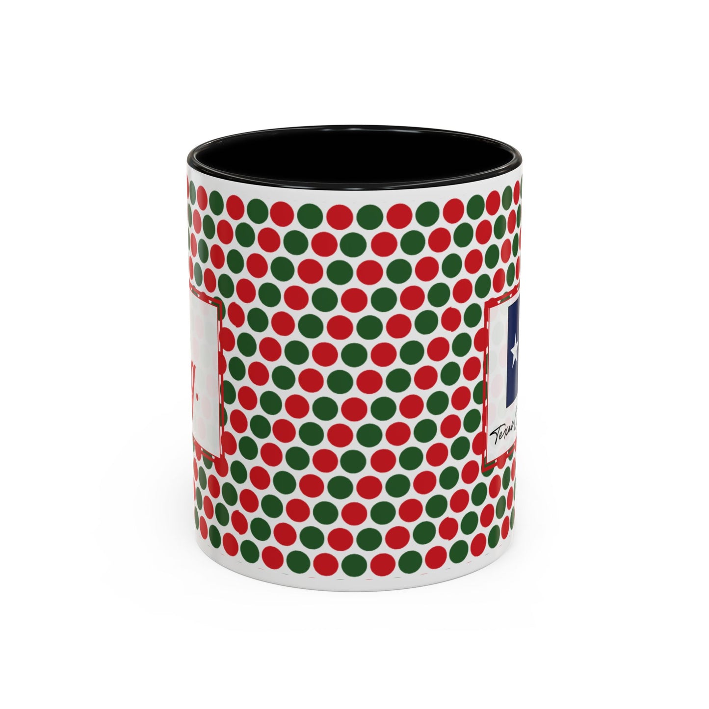 Nog- Christmas Polka Dot Party Personalizable Christmas Ceramic Mug (11oz, 15 oz)