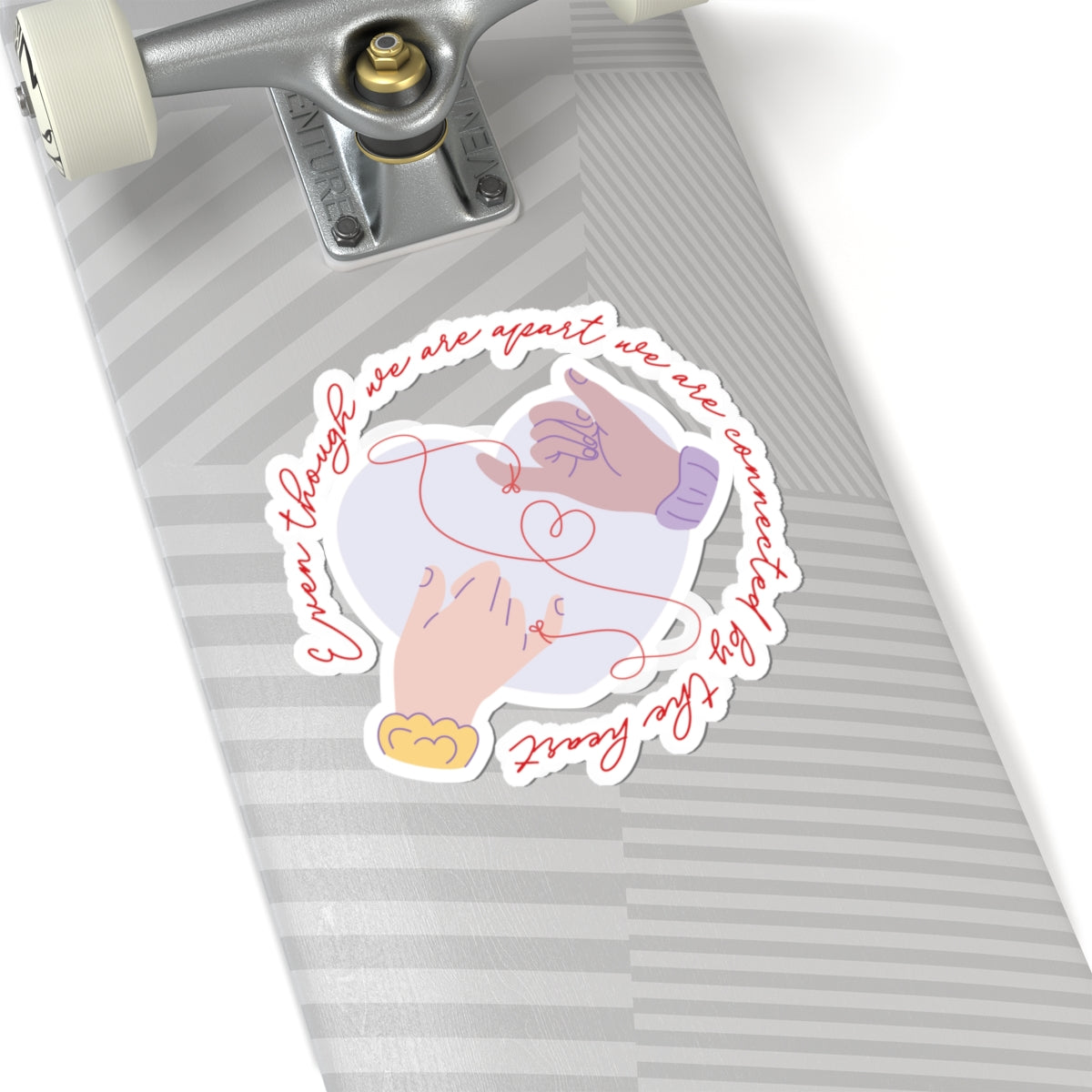 Apart But Connected By The Heart Friends Valentine Kiss-Cut Stickers