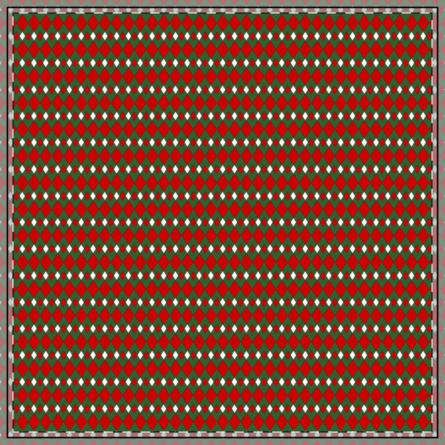 Christmas Fancy Argyle Square/Rectangle Tablecloths