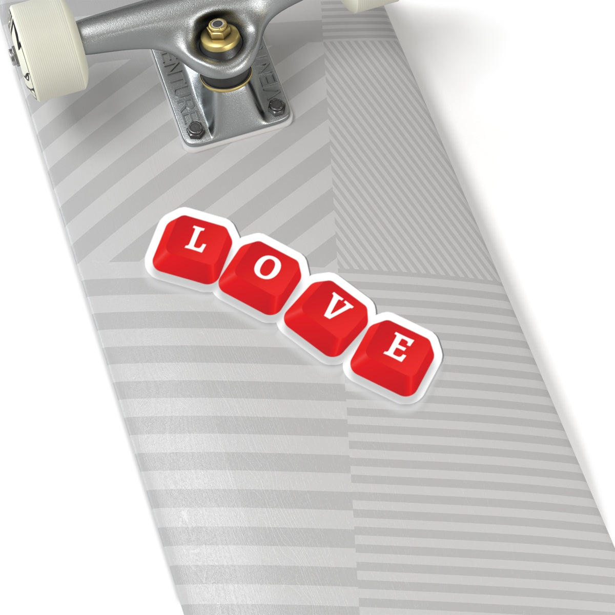 LOVE Key Caps Valentine Kiss-Cut Stickers