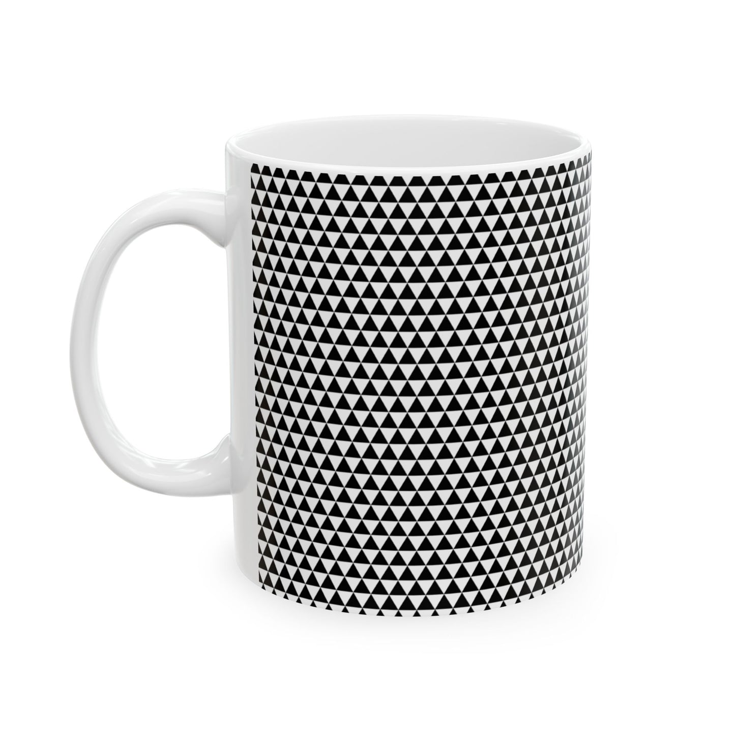 Black Triangles Ceramic Mug, (11oz, 15oz)