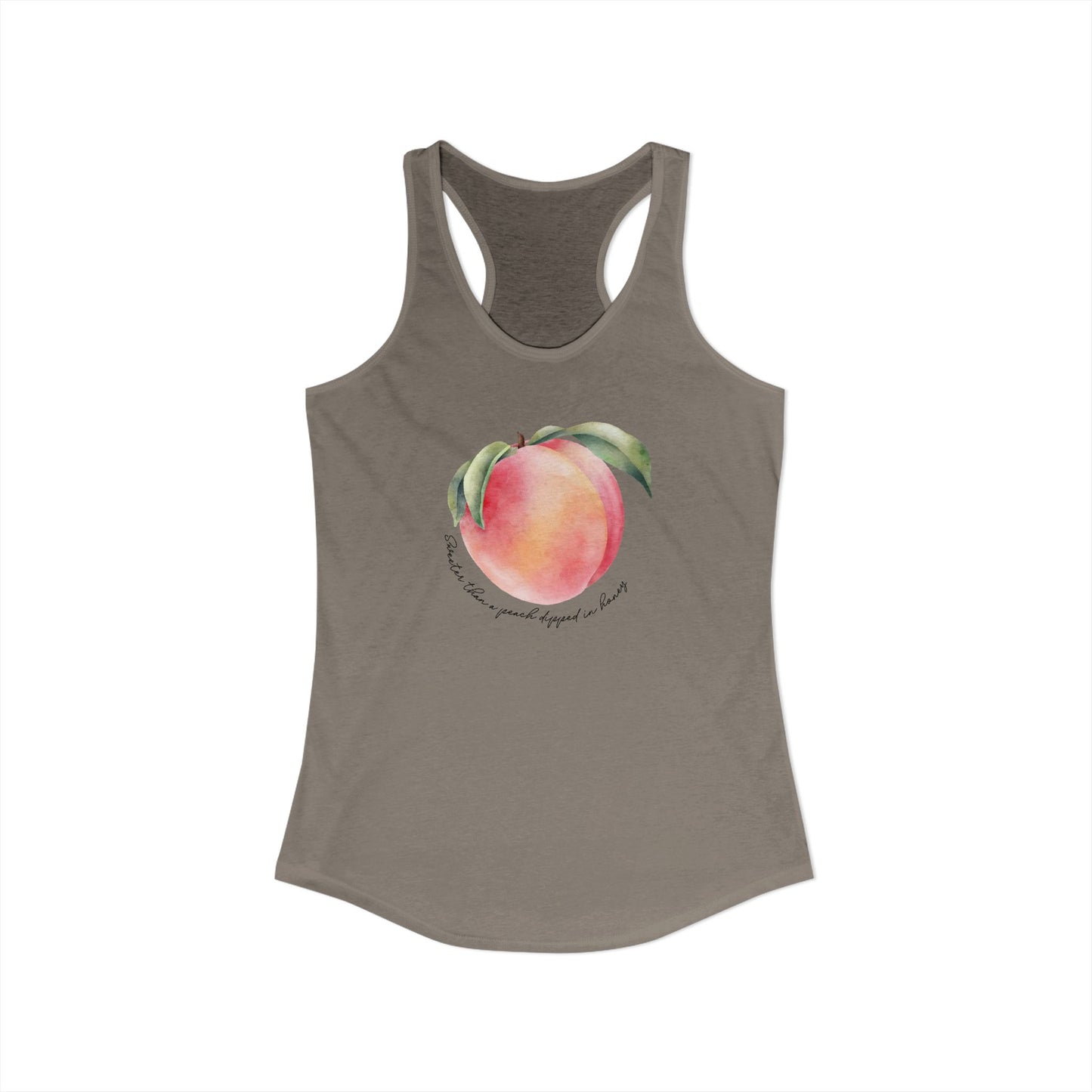 Sweeter Than A Peach In Honey Women's Ideal Racerback Tank