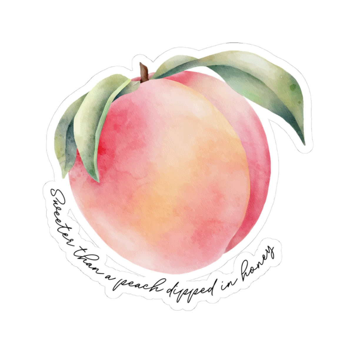 Sweeter Than A Peach In Honey Texas Valentine Kiss-Cut Stickers
