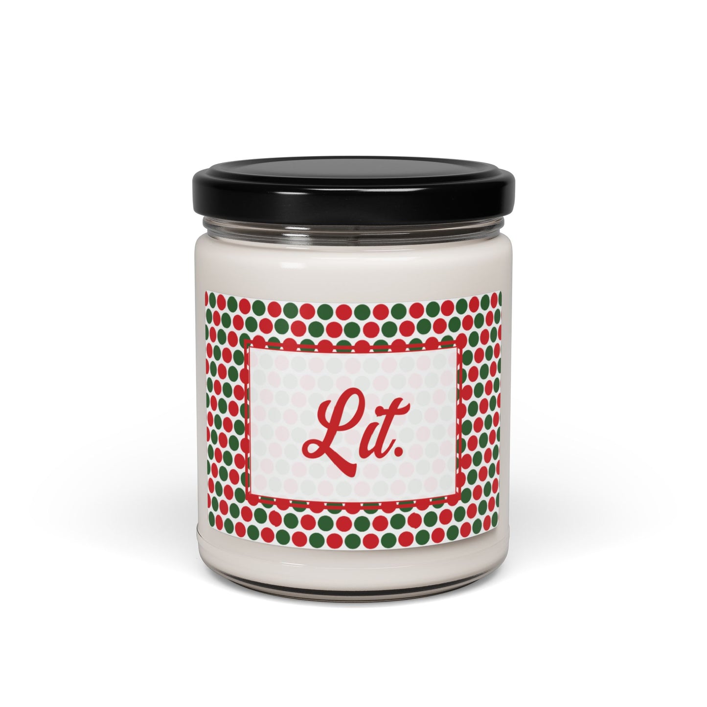 Lit- Christmas Polka Dot Party Scented Soy Candle, 9oz